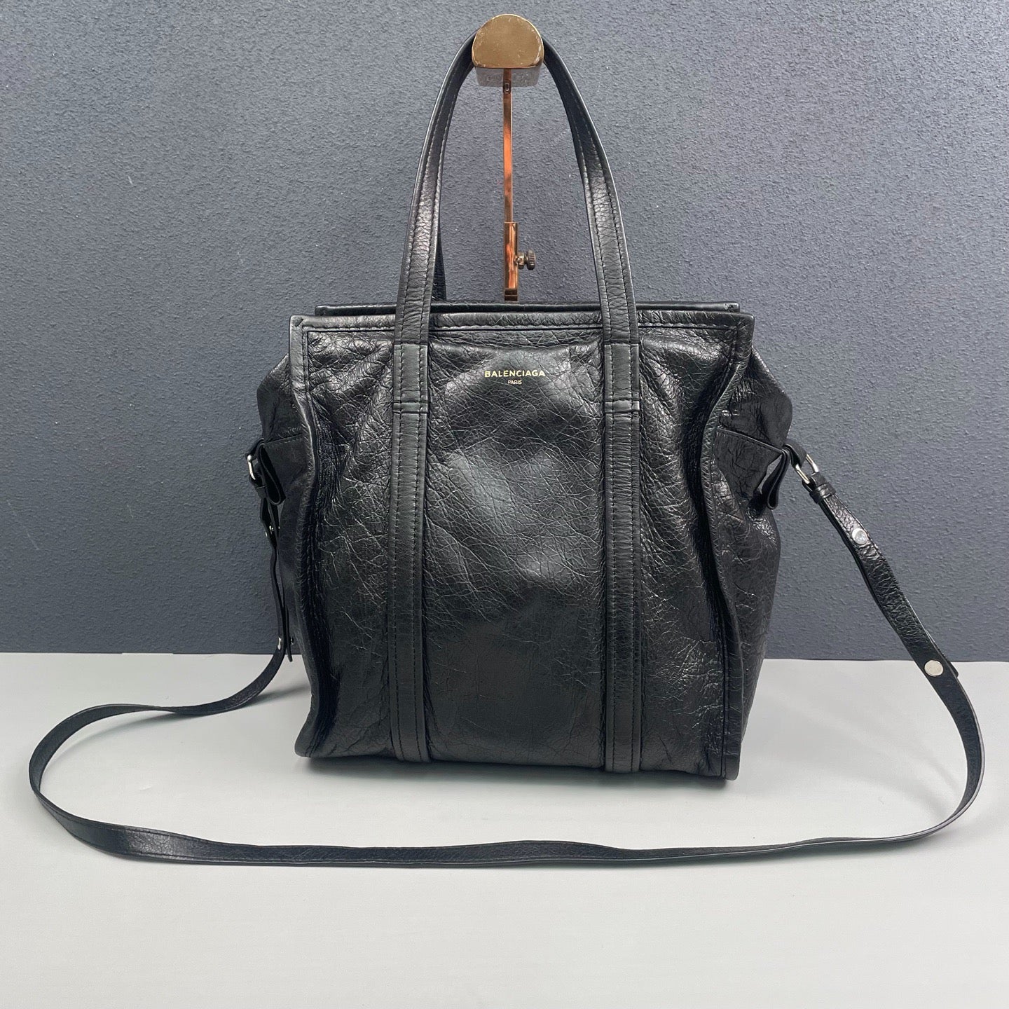 Balenciaga - Bazar - Waxed leather - Black - (medium)
