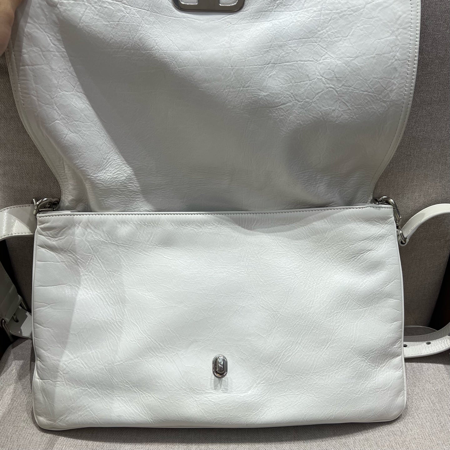 Balenciaga - BB Soft Flap - Leather - White - (Large)