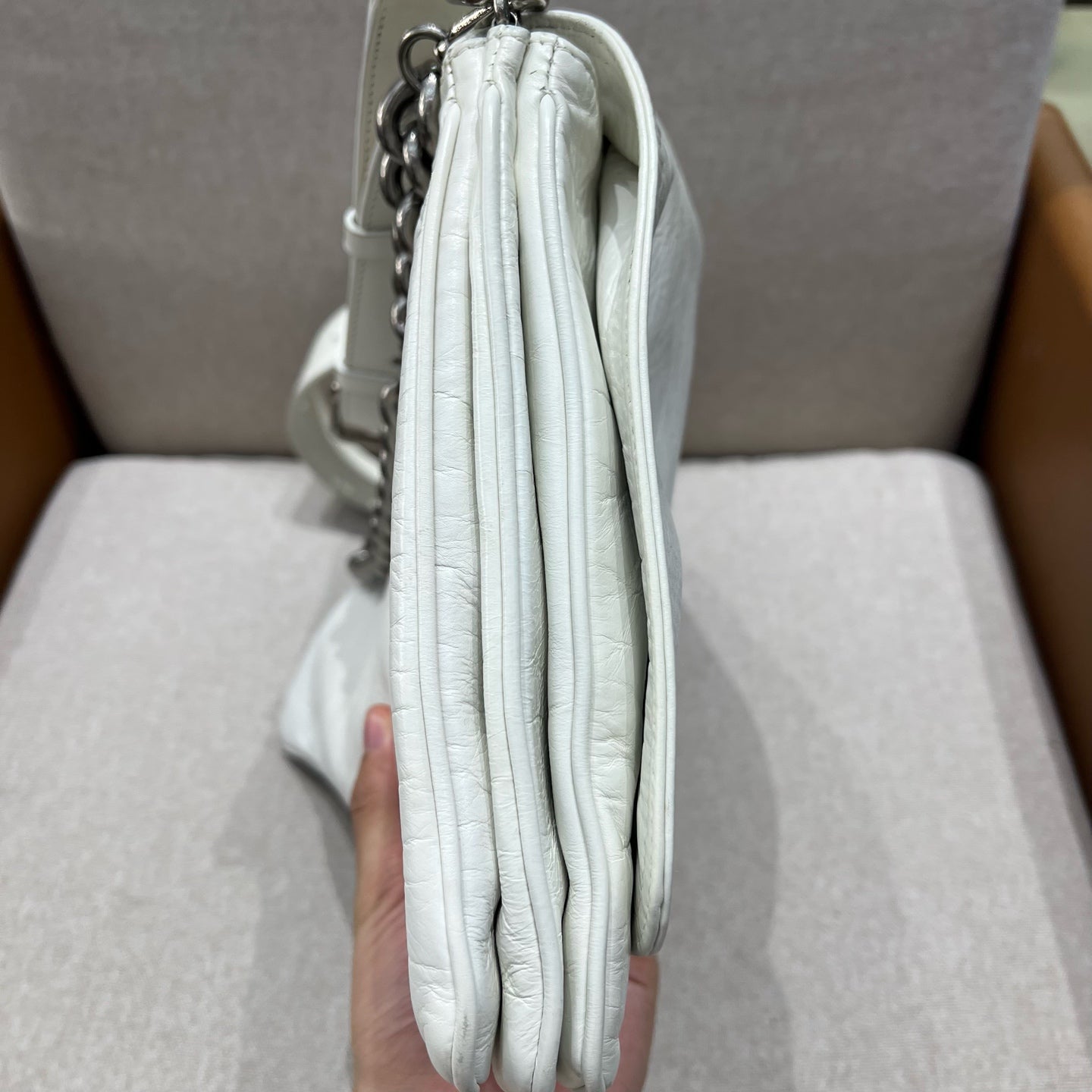 Balenciaga - BB Soft Flap - Leather - White - (Large)