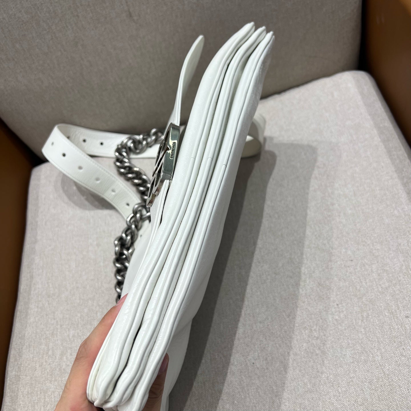 Balenciaga - BB Soft Flap - Leather - White - (Large)