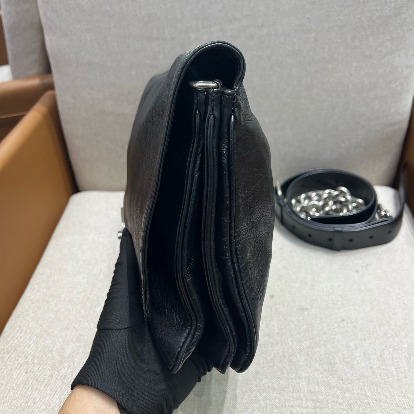 Balenciaga - BB Soft - Leather - Black - (large)