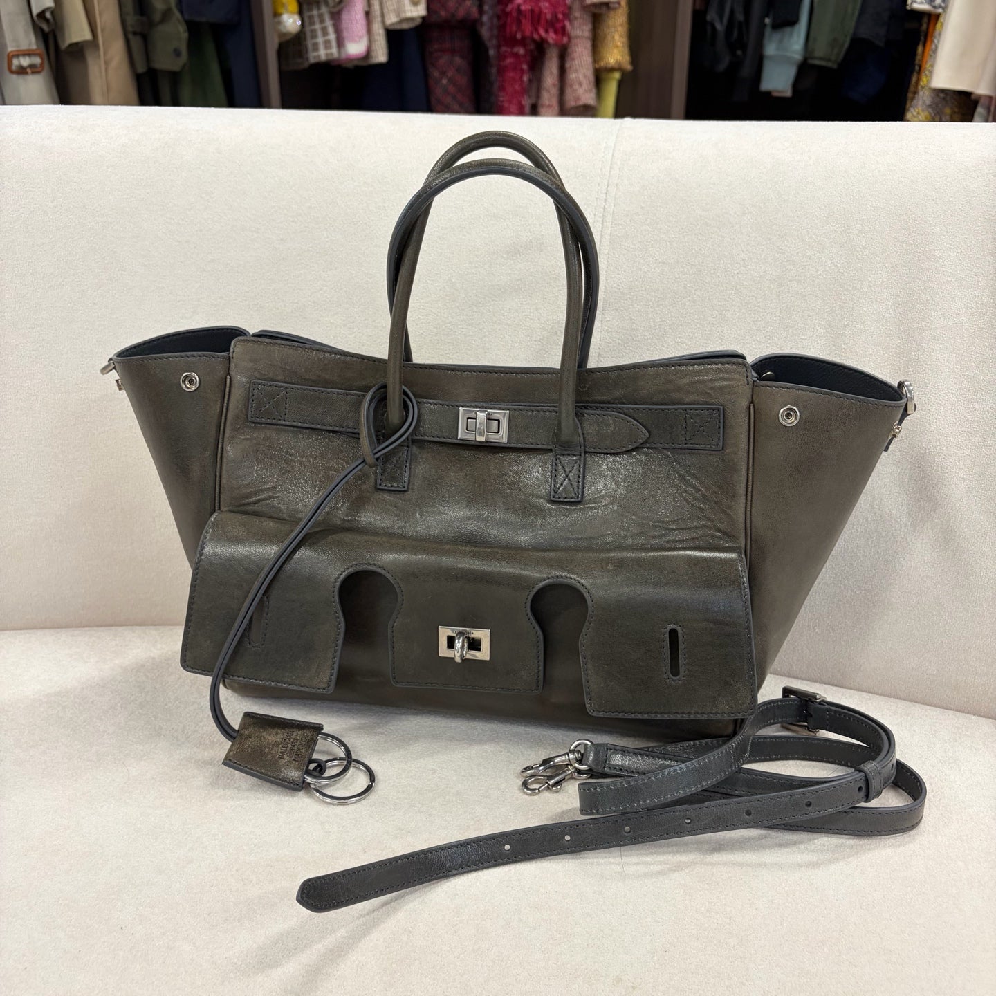 Balenciaga - Bel Air - Leather - Grey - (medium)