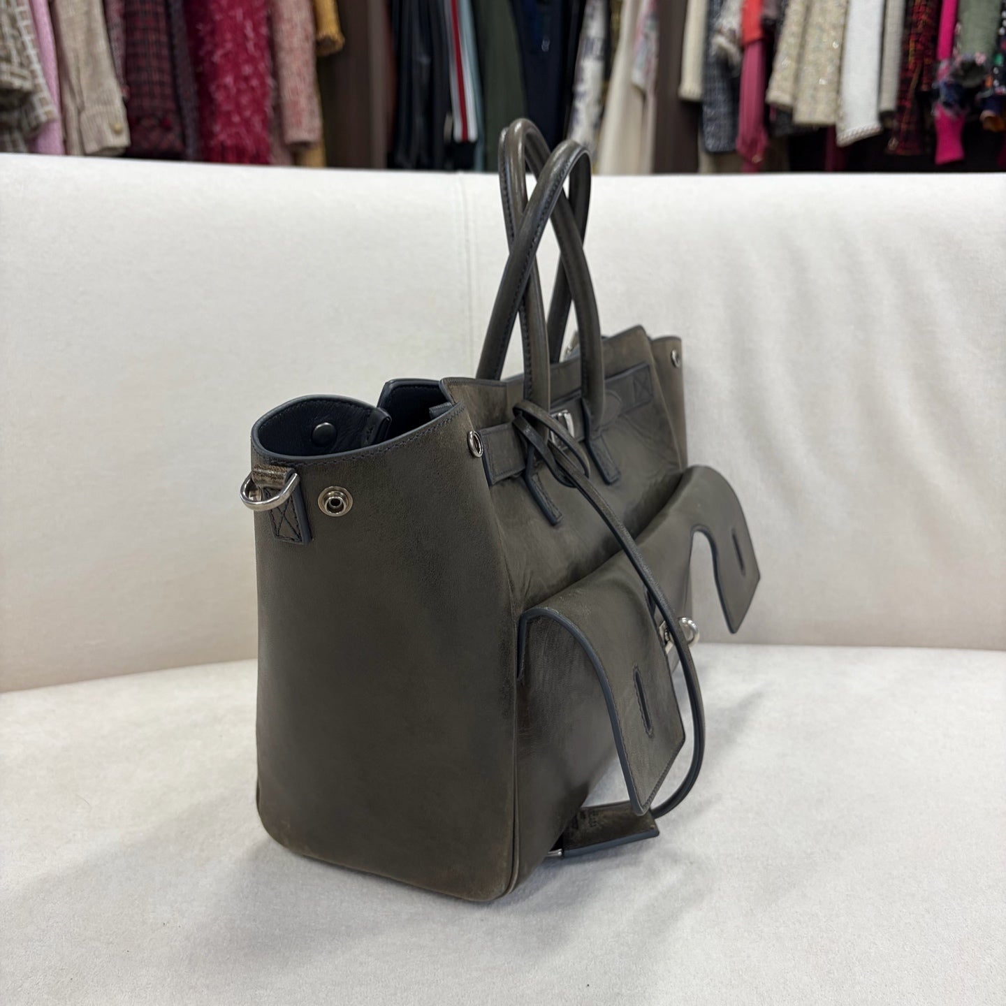 Balenciaga - Bel Air - Leather - Grey - (medium)