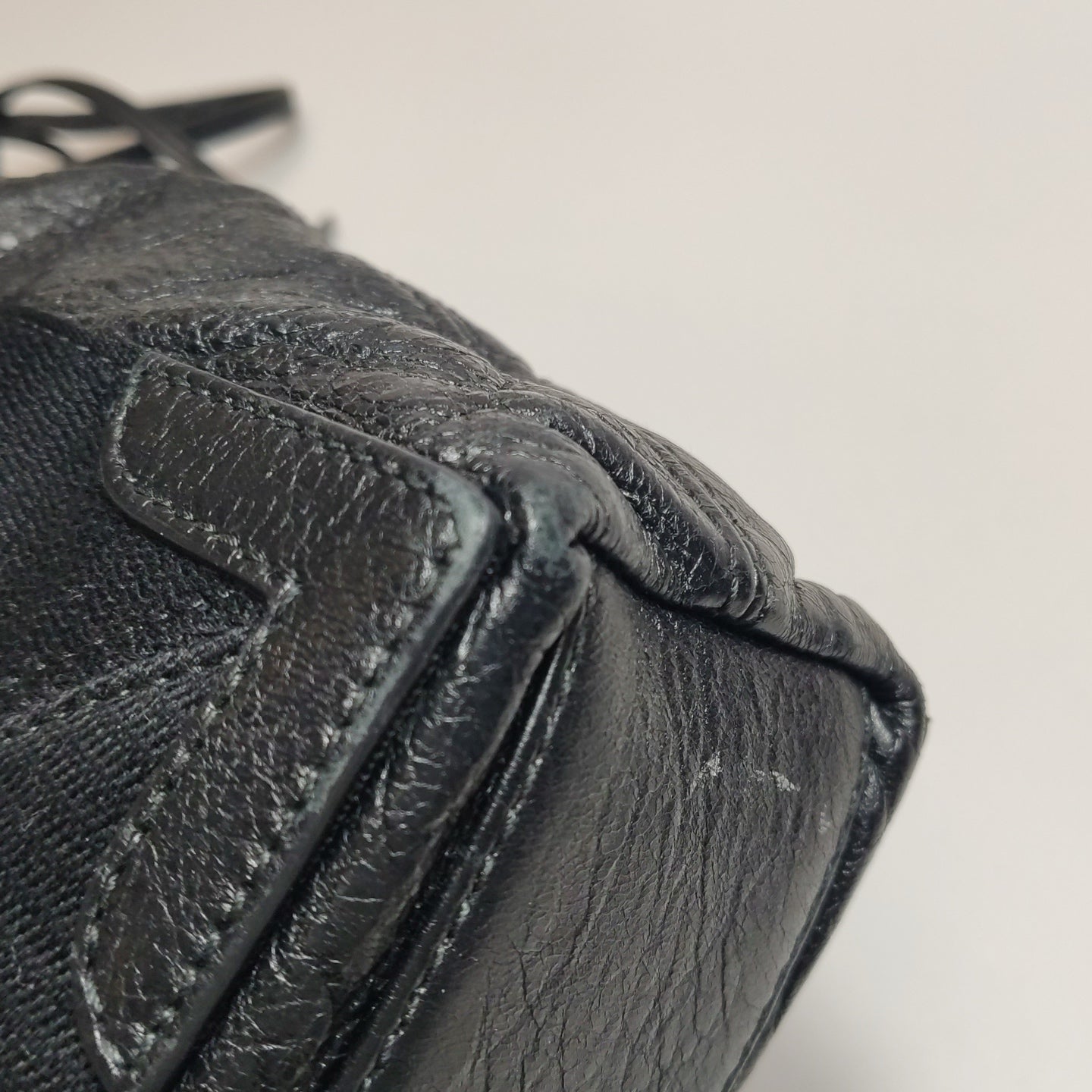 Balenciaga - Cabas - Waxed leather and textile - Black - (Medium)