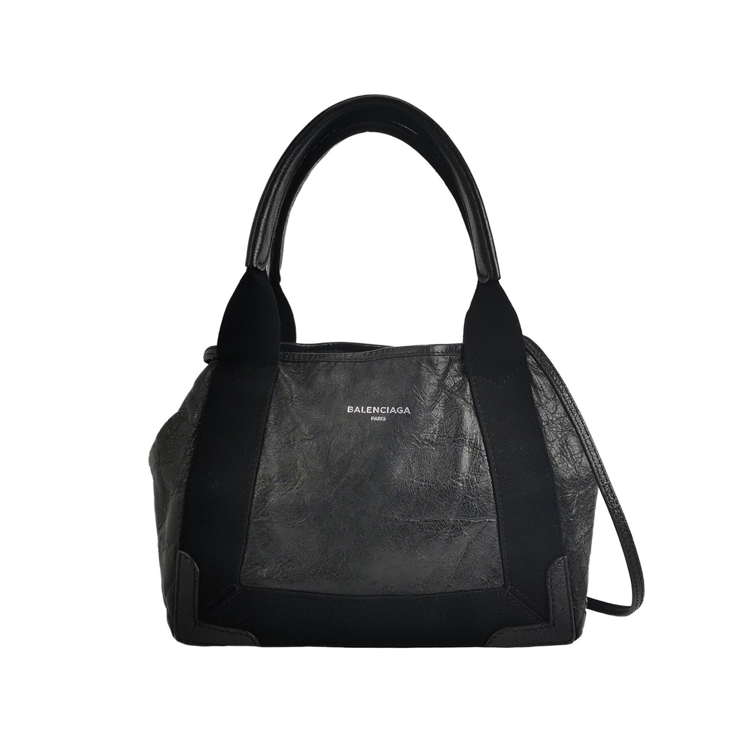 Balenciaga - Cabas - Waxed leather and textile - Black - (Medium)