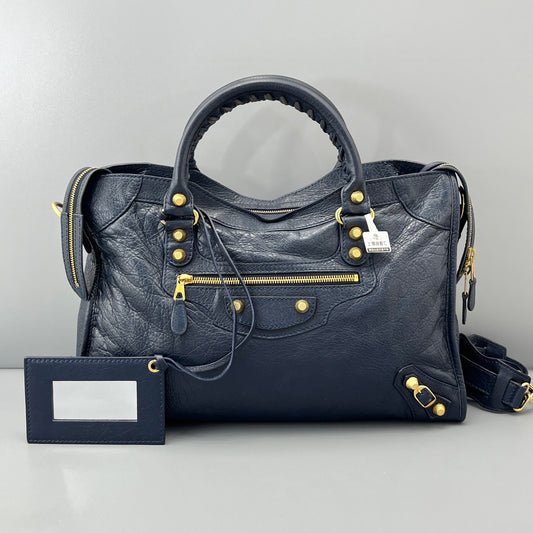 Balenciaga - City bag - Leather - Navy - (large)