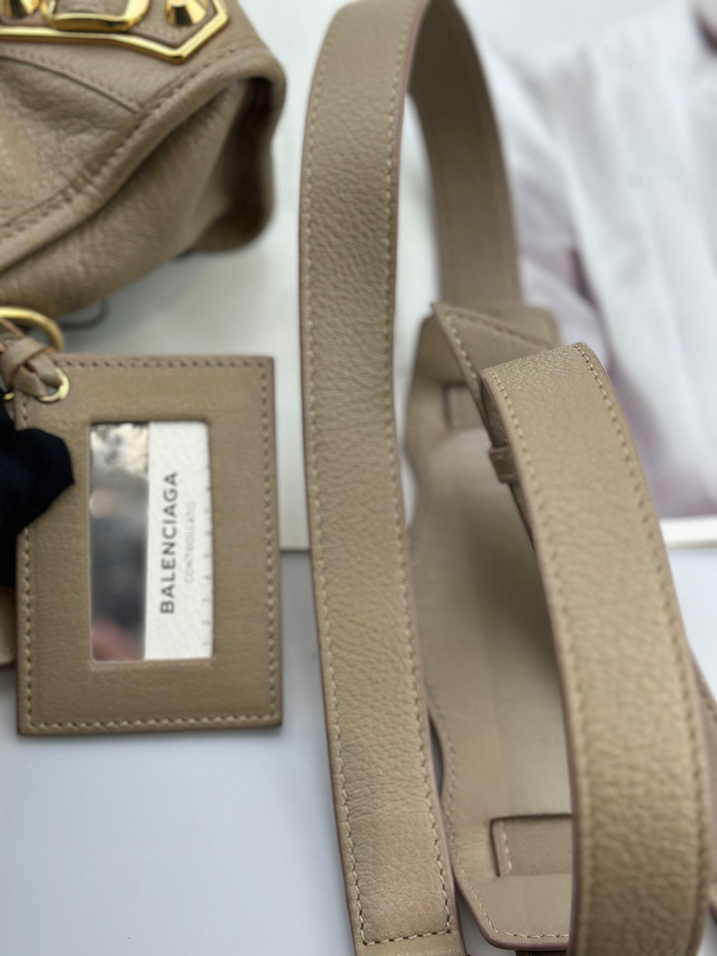 Balenciaga - City Bag Mini - Grained leather - Beige - (mini)