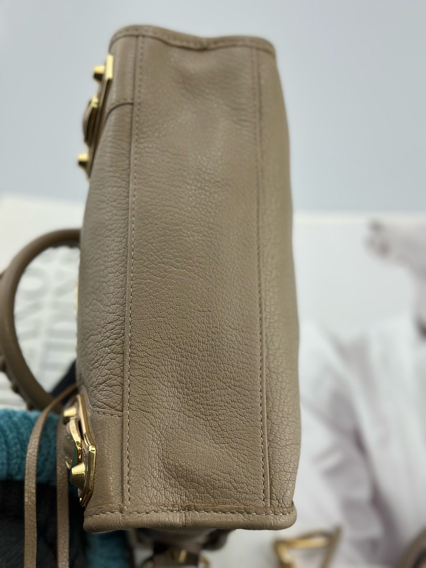 Balenciaga - City Bag Mini - Grained leather - Beige - (mini)
