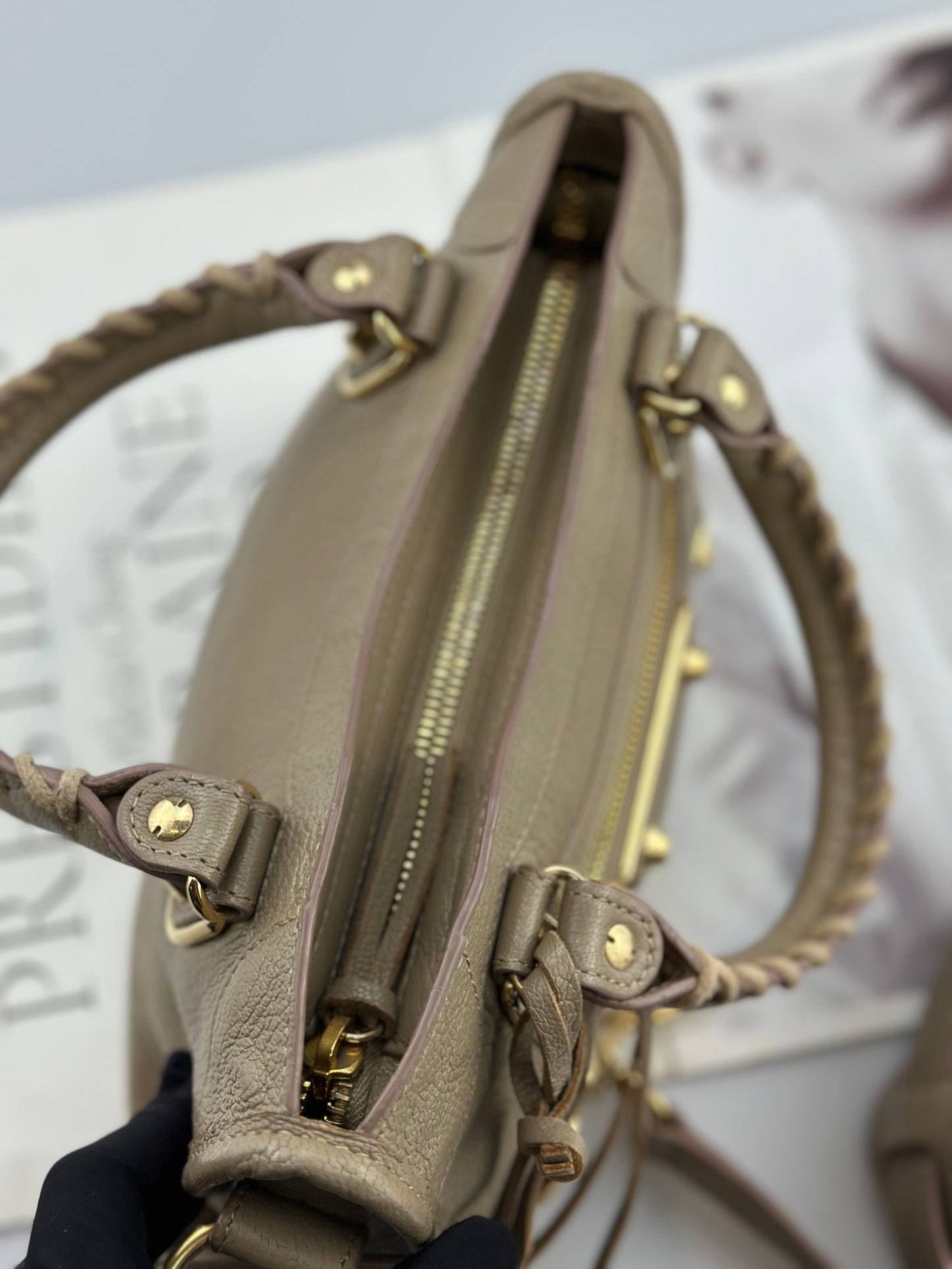Balenciaga - City Bag Mini - Grained leather - Beige - (mini)