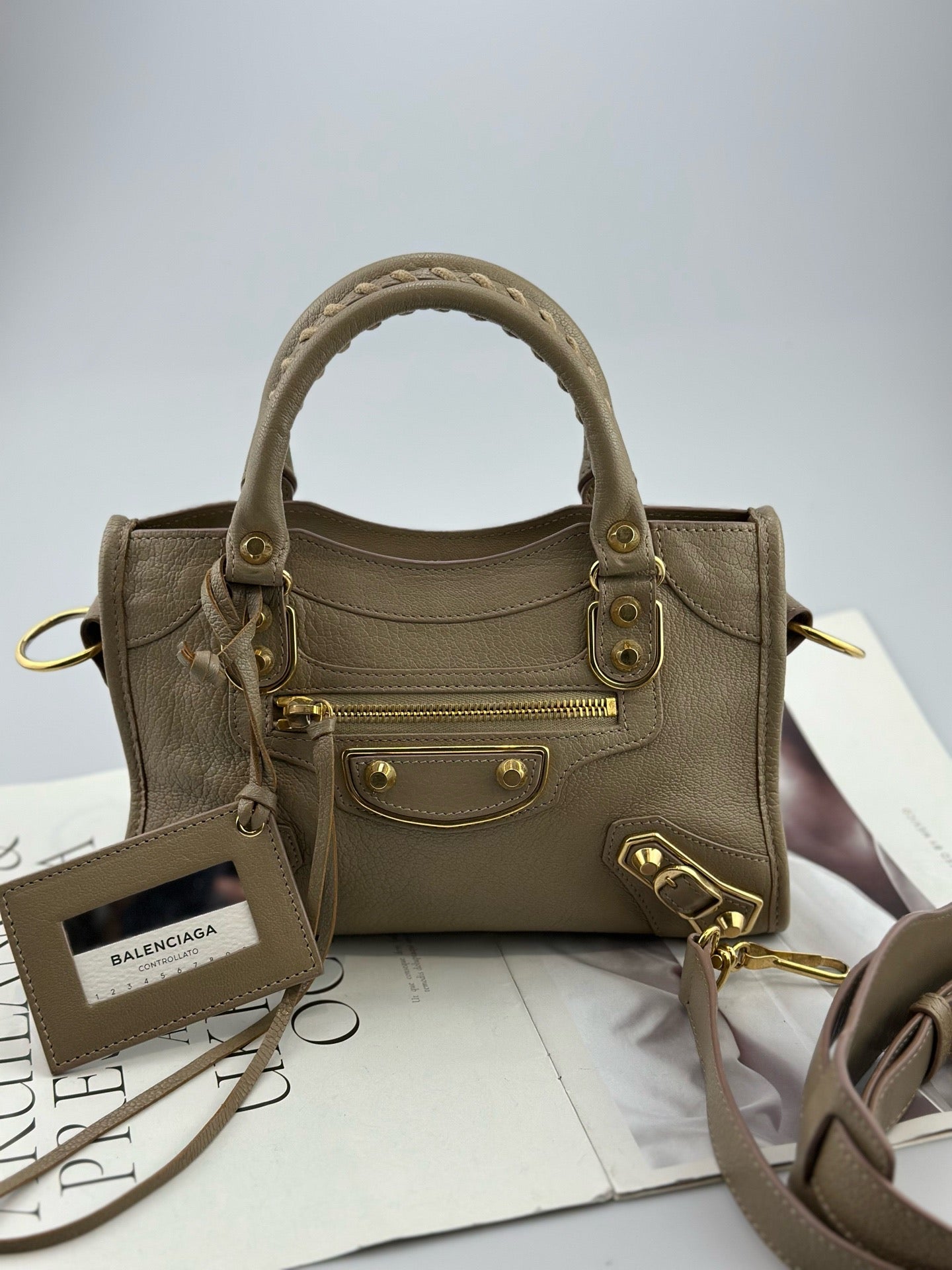 Balenciaga - City Bag Mini - Grained leather - Beige - (mini)
