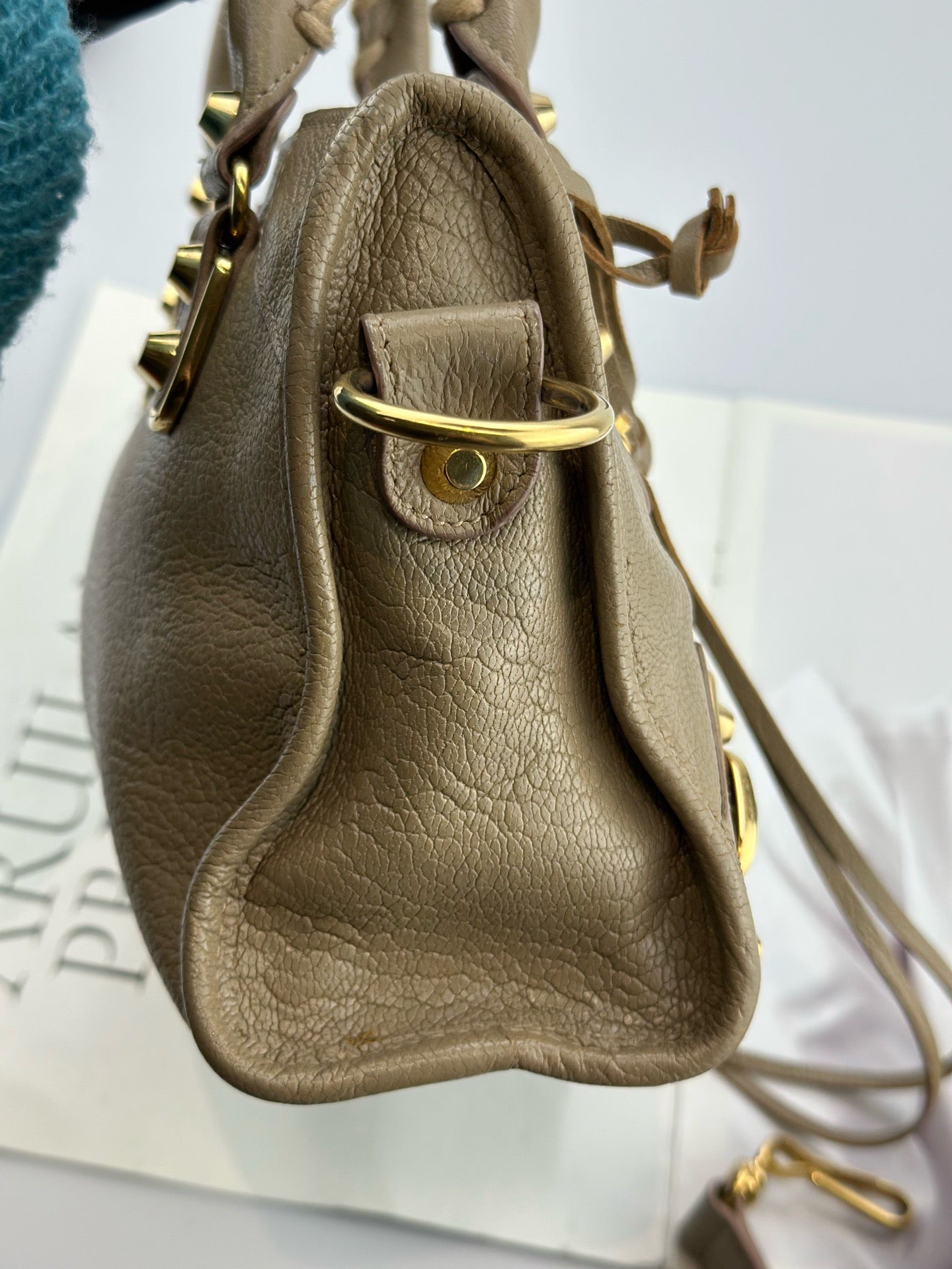 Balenciaga - City Bag Mini - Grained leather - Beige - (mini)