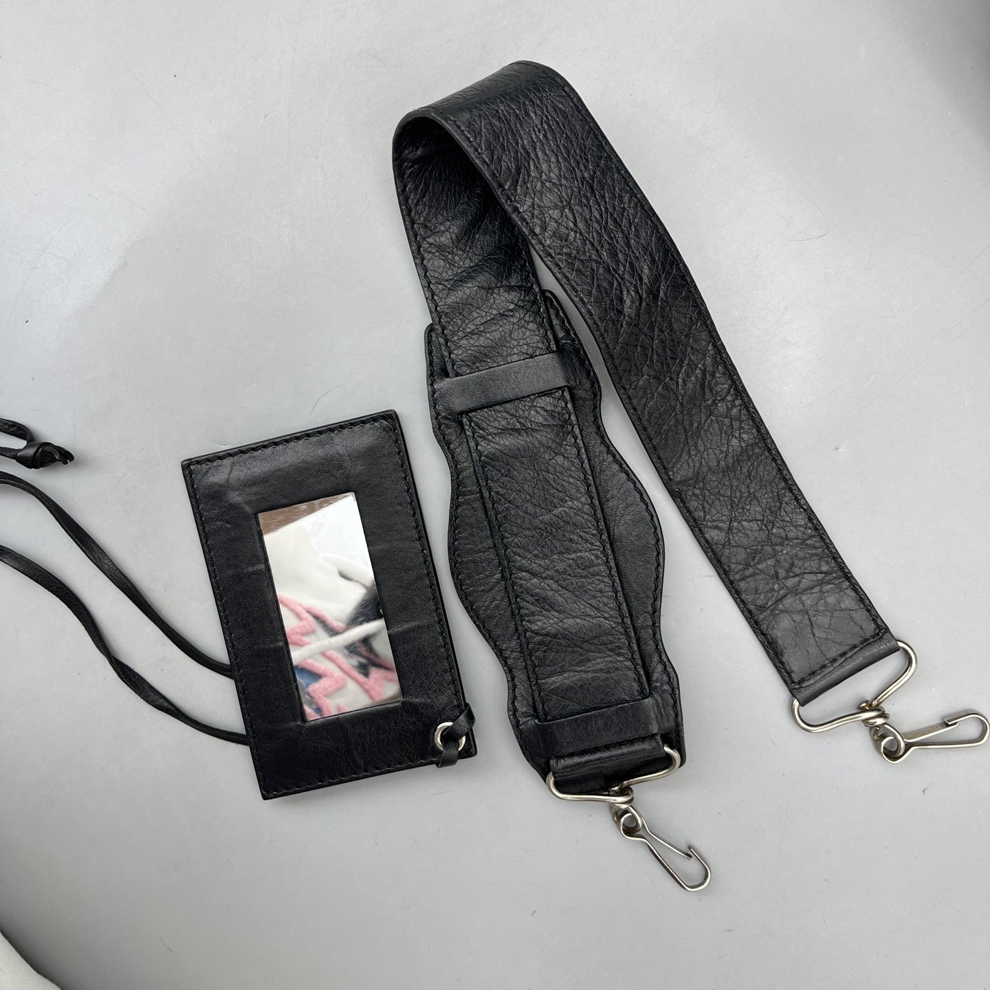 Balenciaga - City - Distressed lambskin leather - Black - (large)
