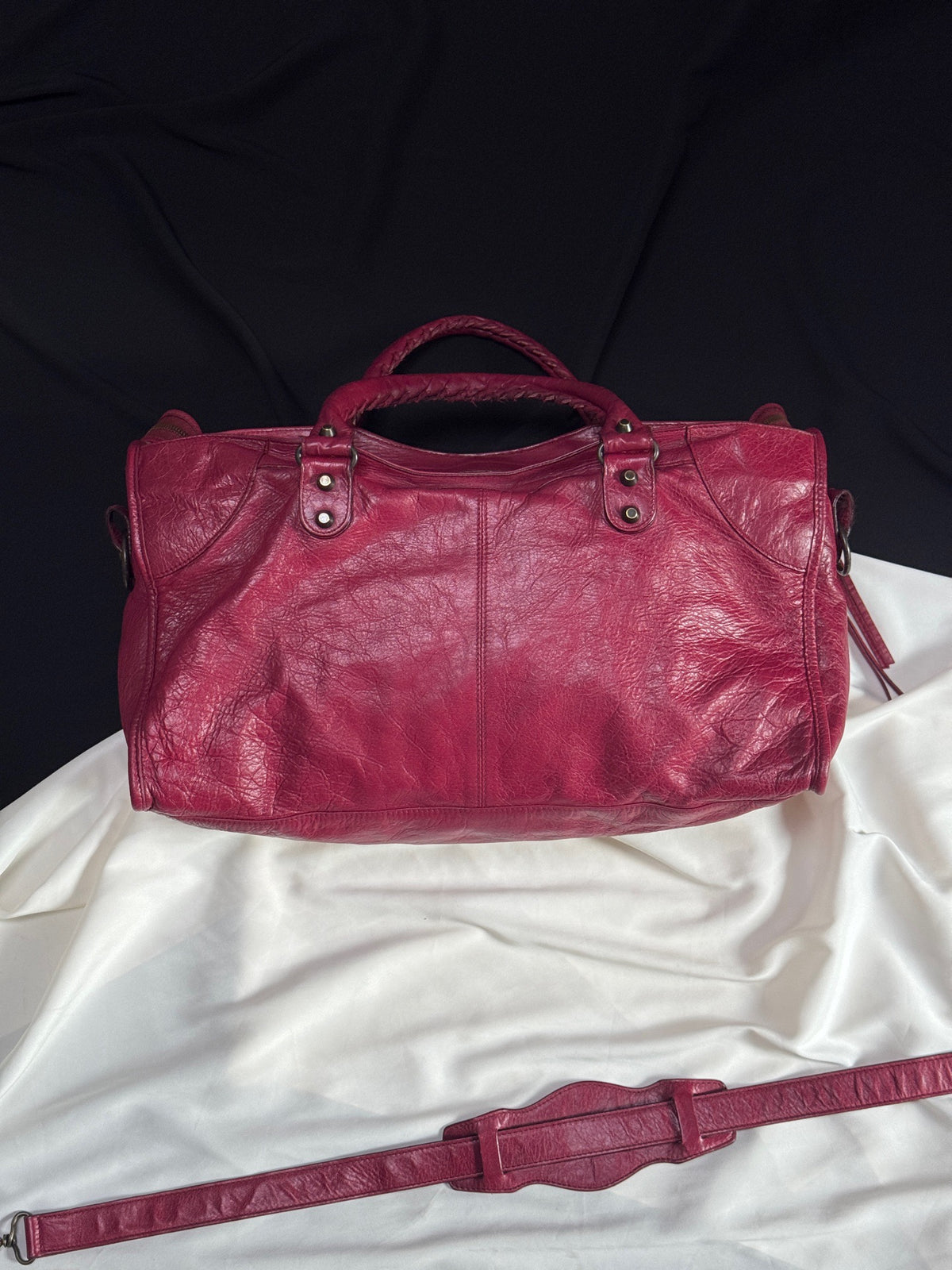 Balenciaga - City Large - Leather - Burgundy - (large)