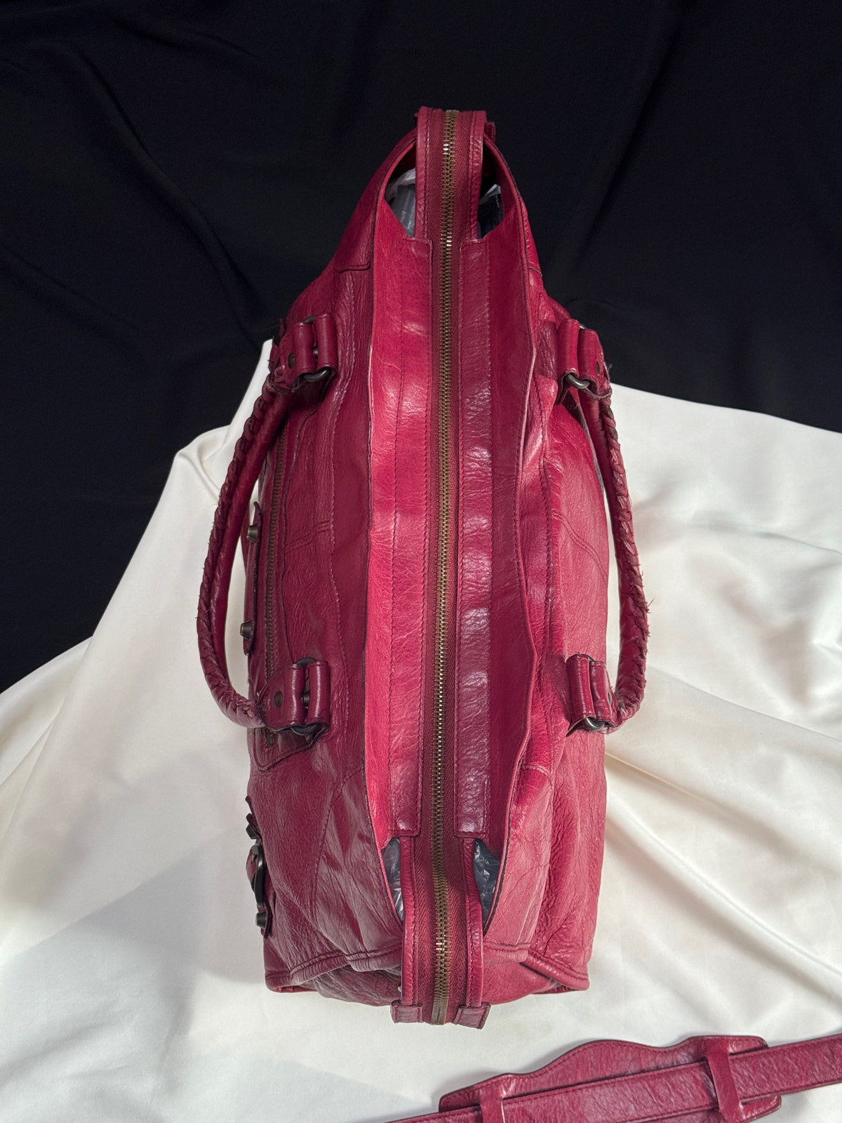Balenciaga - City Large - Leather - Burgundy - (large)