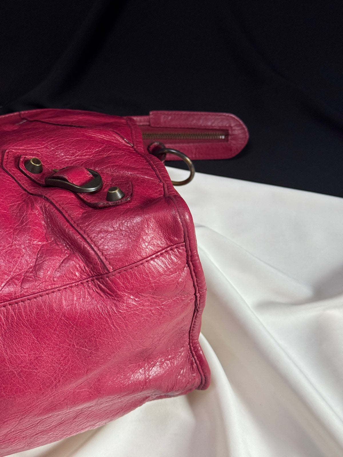Balenciaga - City Large - Leather - Burgundy - (large)