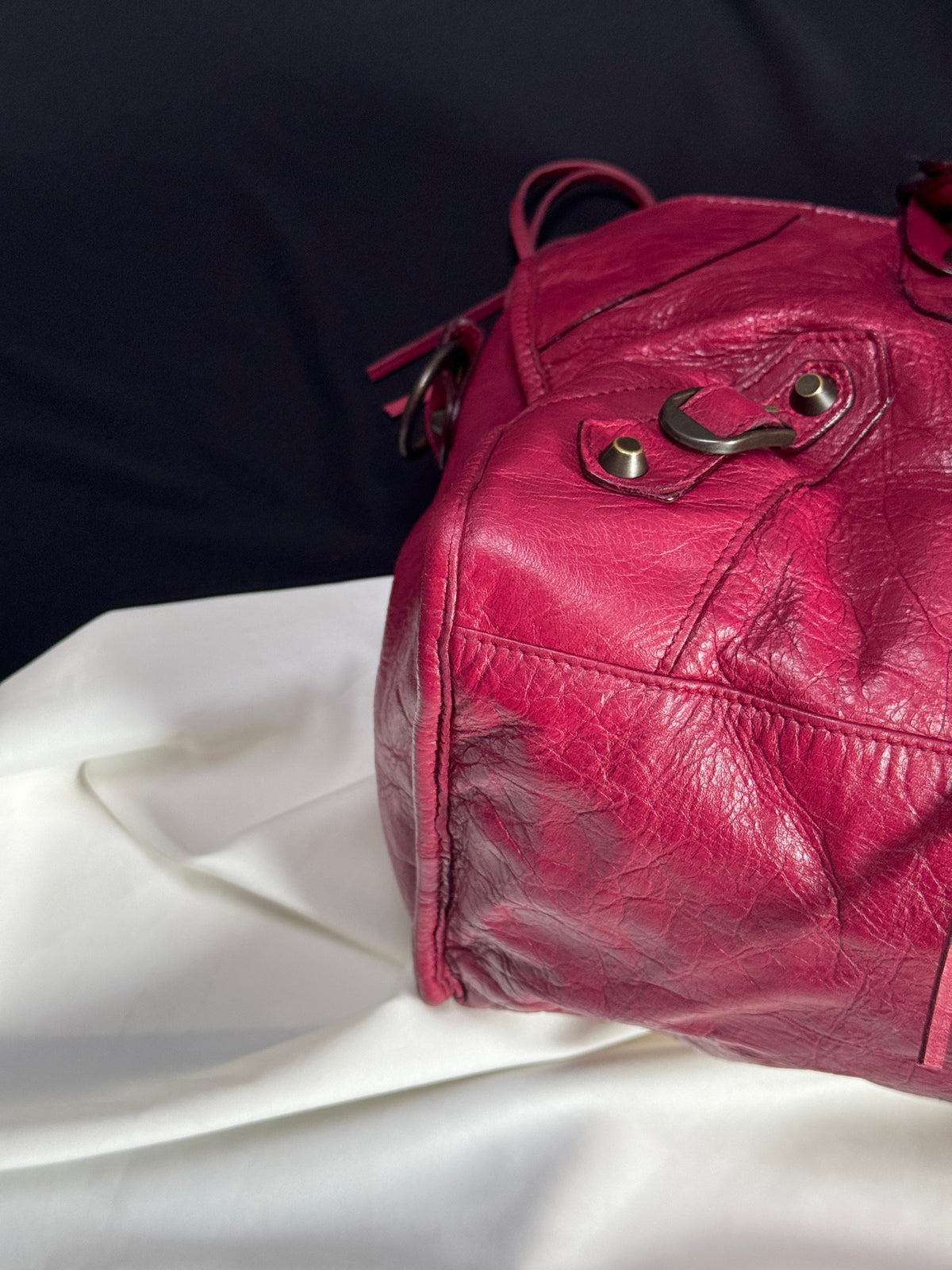 Balenciaga - City Large - Leather - Burgundy - (large)