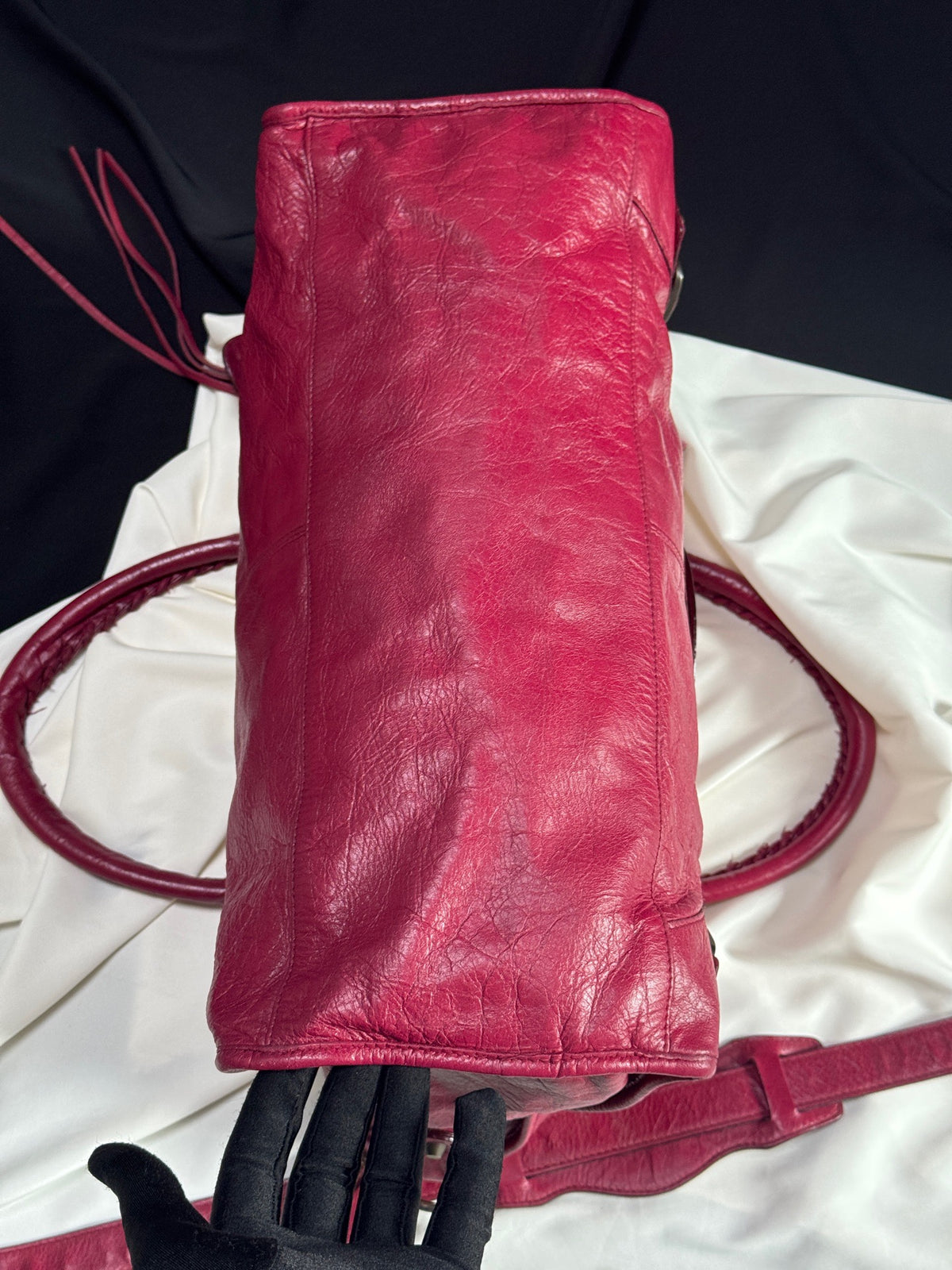Balenciaga - City Large - Leather - Burgundy - (large)