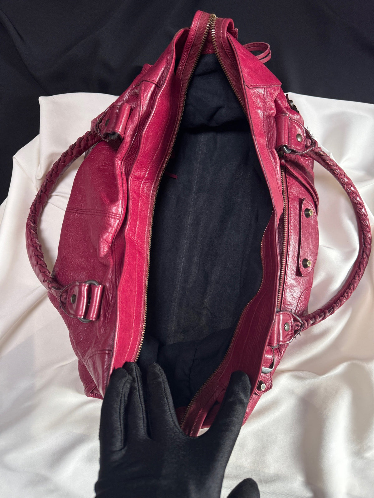Balenciaga - City Large - Leather - Burgundy - (large)