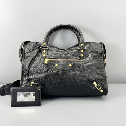 Balenciaga - City - Leather - Black - (medium)