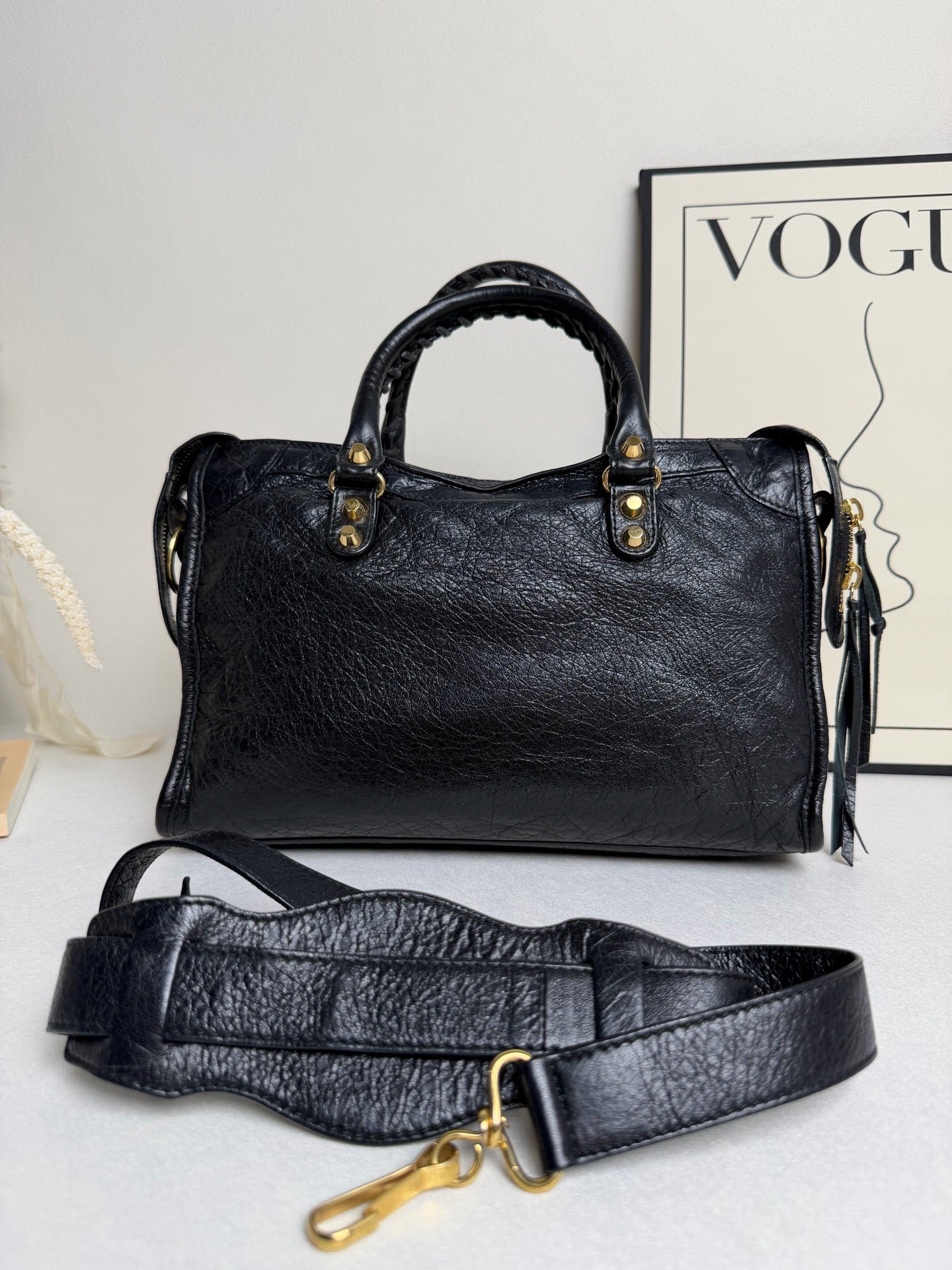 Balenciaga - City - Leather - Black - (medium)