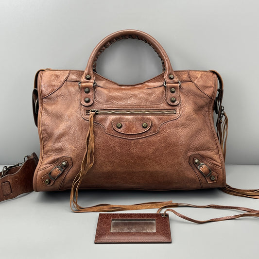 Balenciaga - City - Leather - Brown - (large)