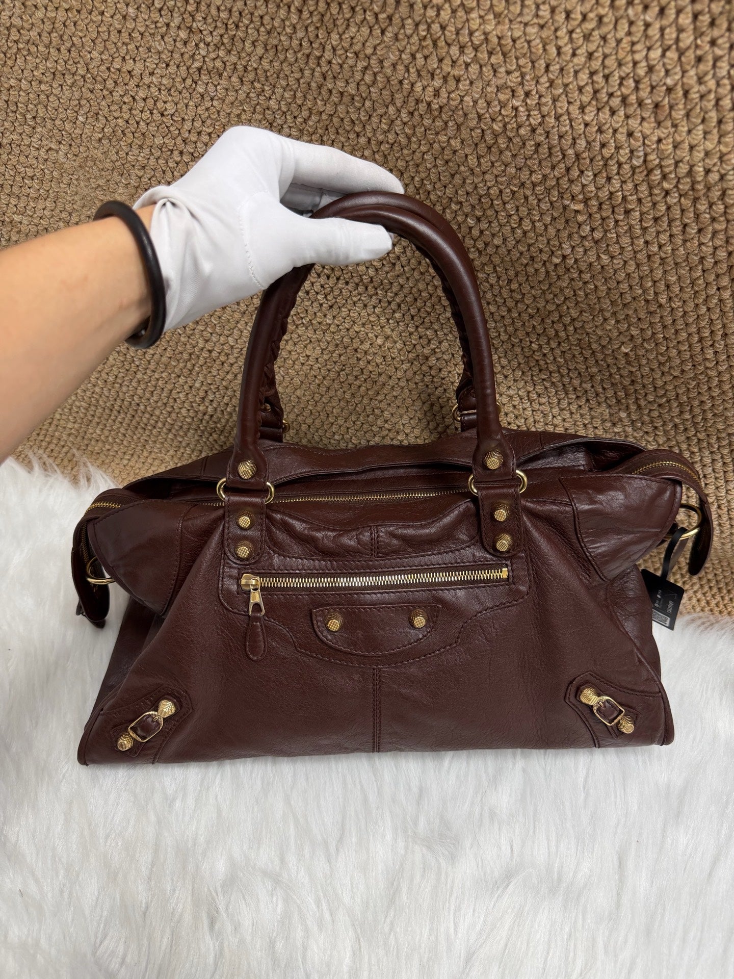 Balenciaga - City - Leather - Brown - (Large)