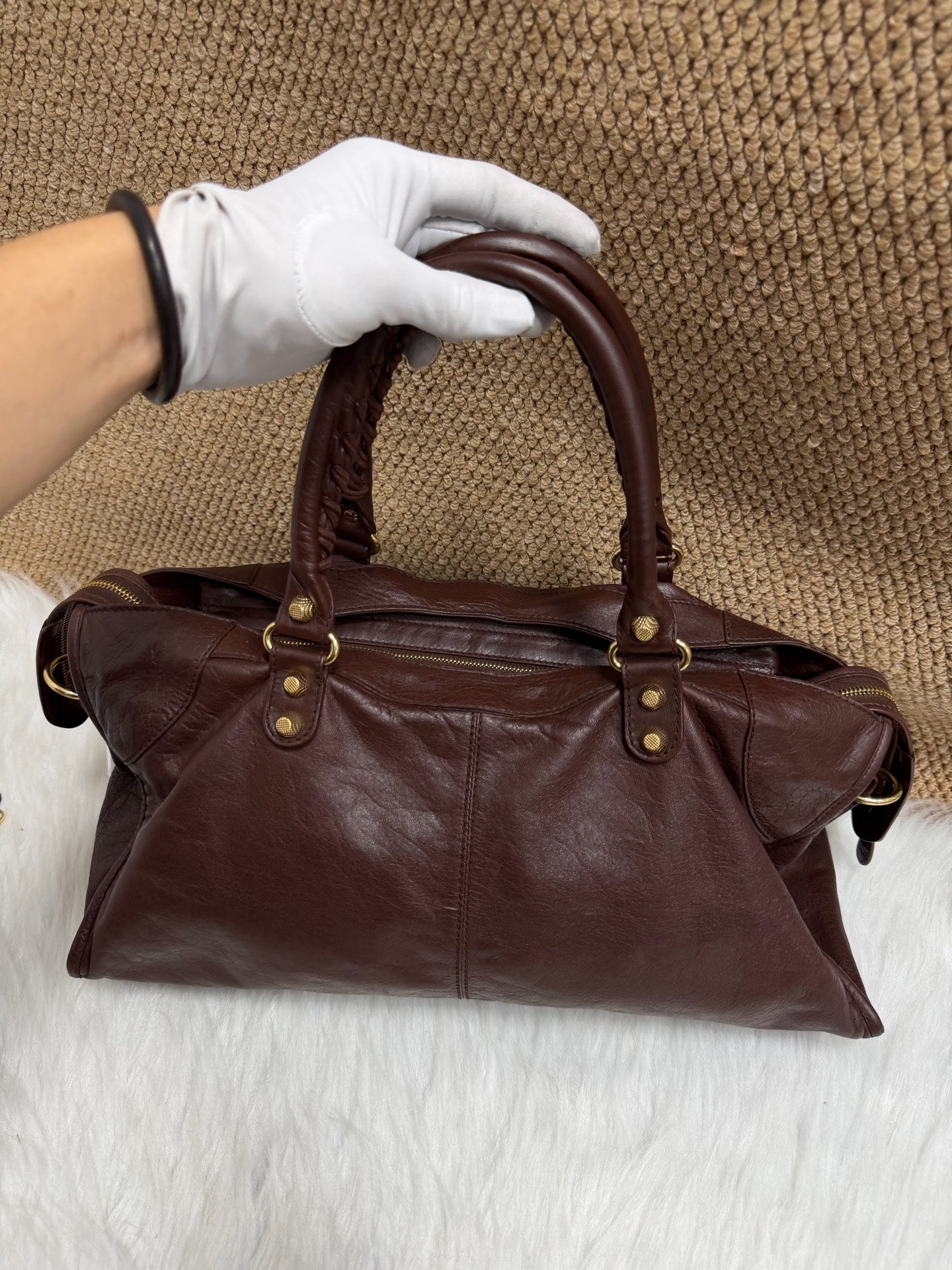 Balenciaga - City - Leather - Brown - (Large)