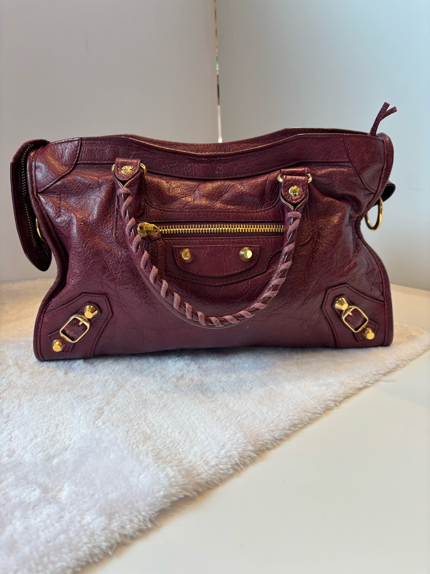 Balenciaga - City - Leather - Burgundy - (medium)