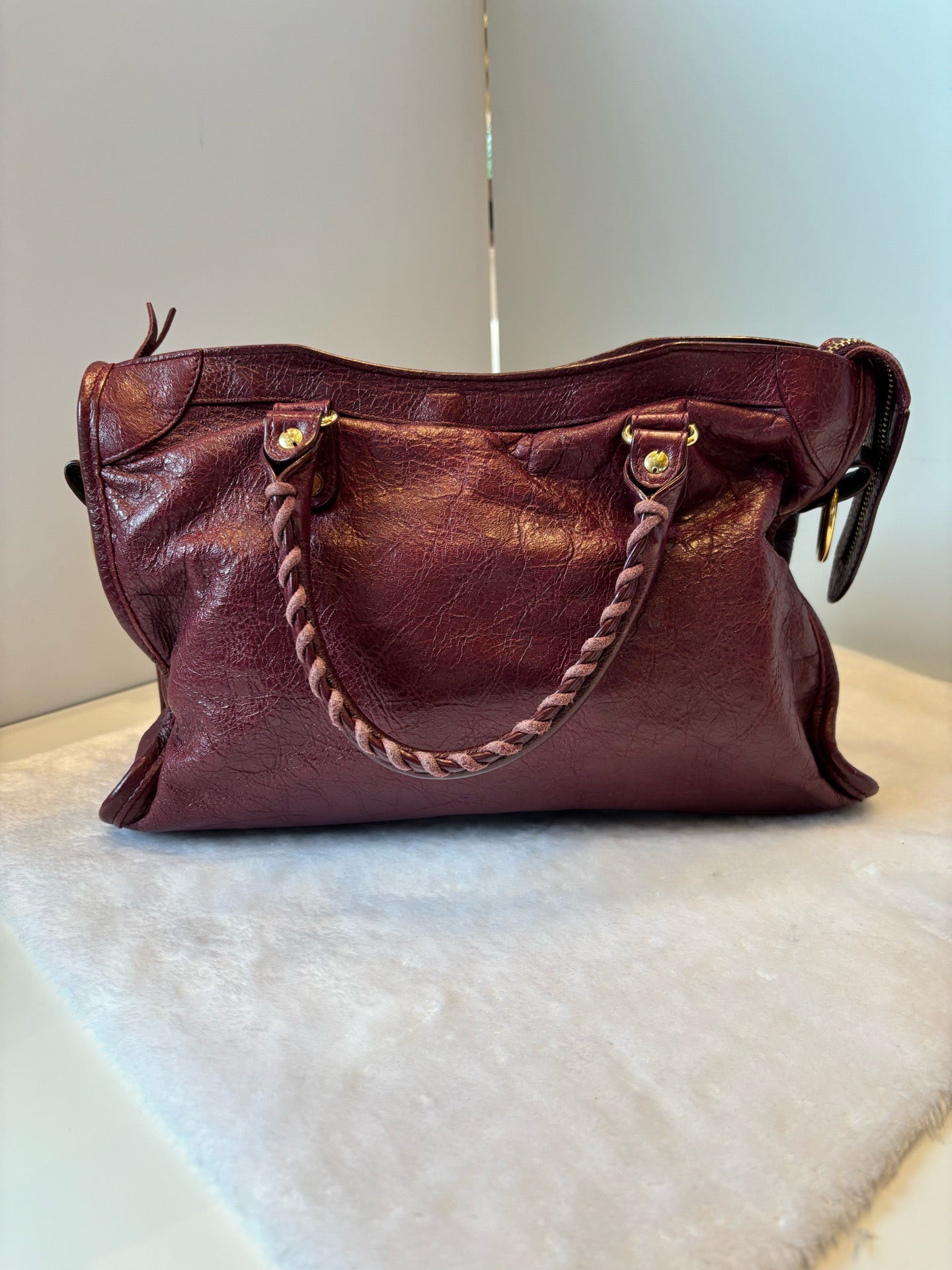 Balenciaga - City - Leather - Burgundy - (medium)