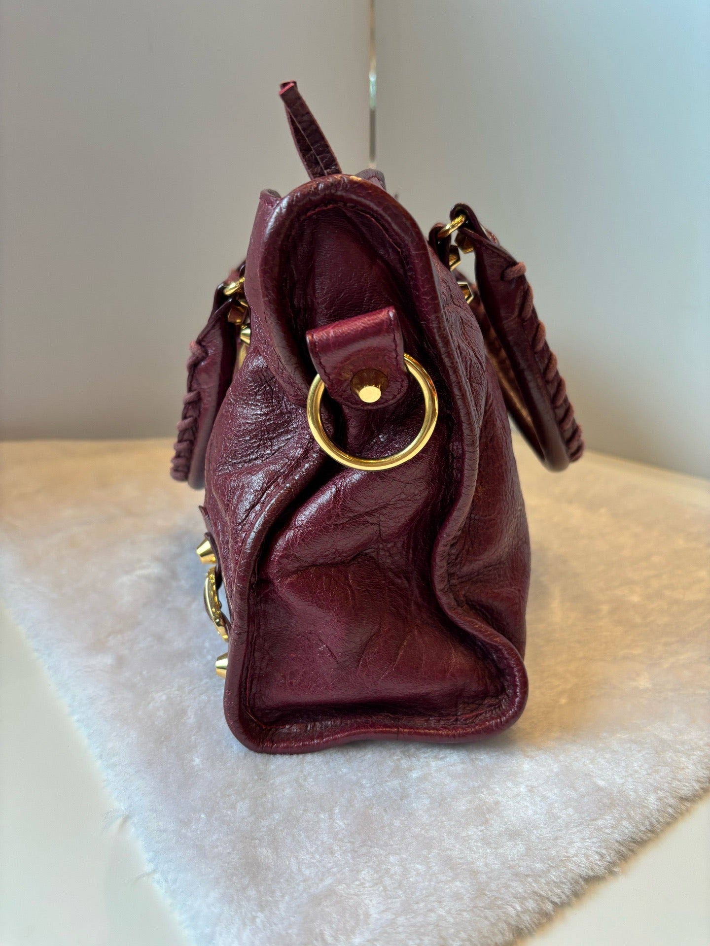 Balenciaga - City - Leather - Burgundy - (medium)