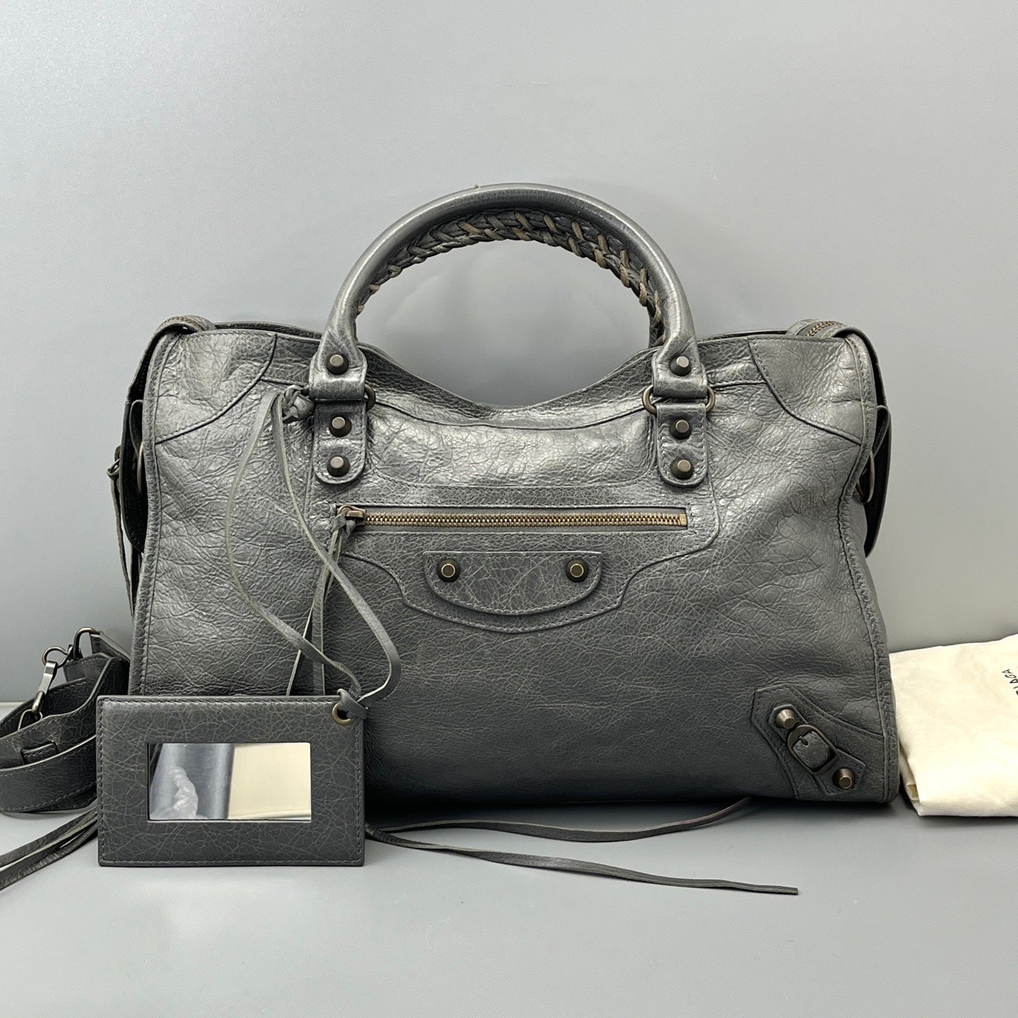 Balenciaga - City - Leather - Grey - (Large)