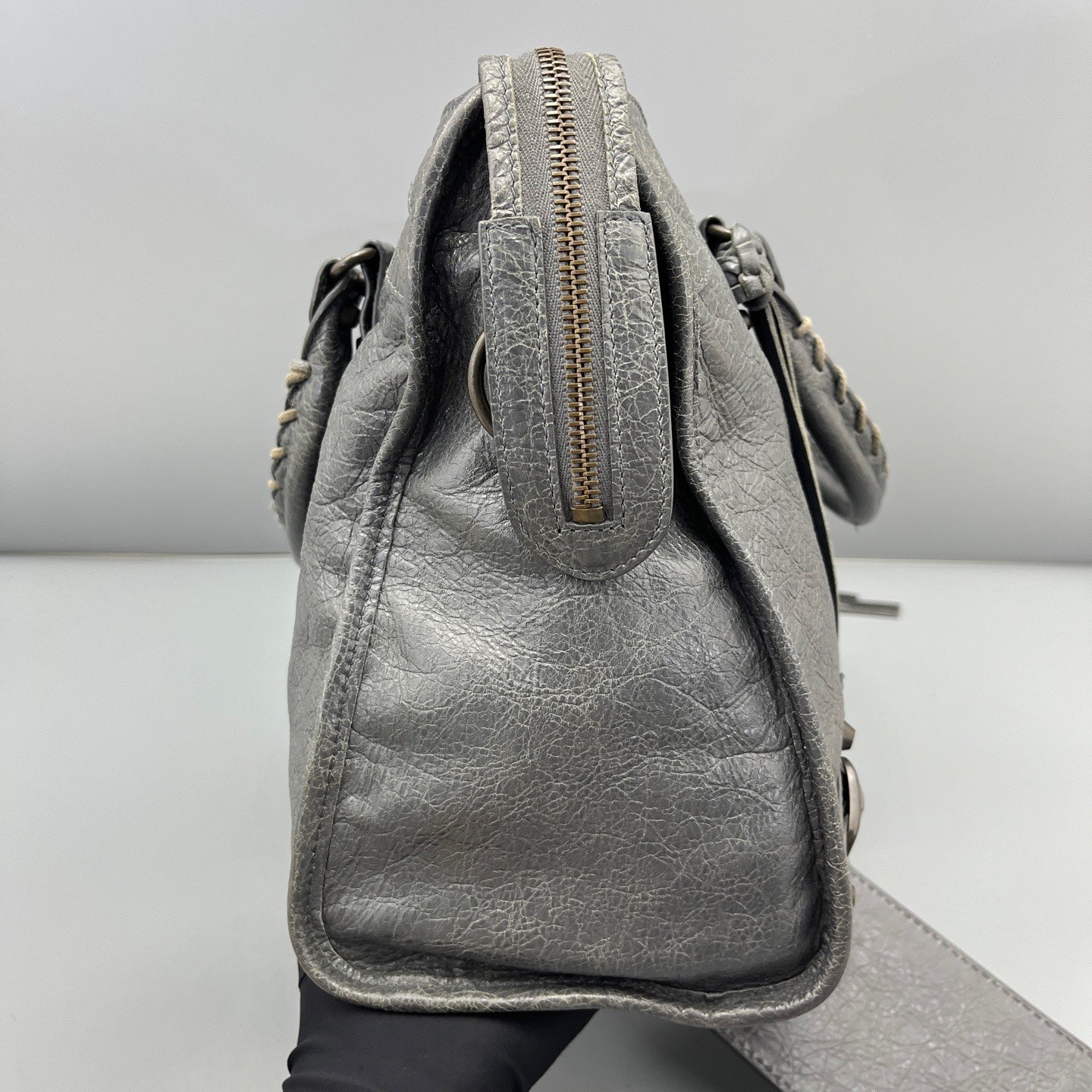 Balenciaga - City - Leather - Grey - (Large)