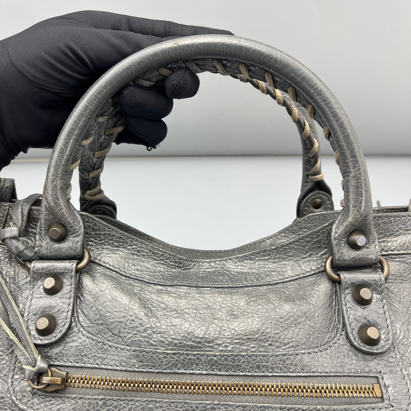 Balenciaga - City - Leather - Grey - (Large)