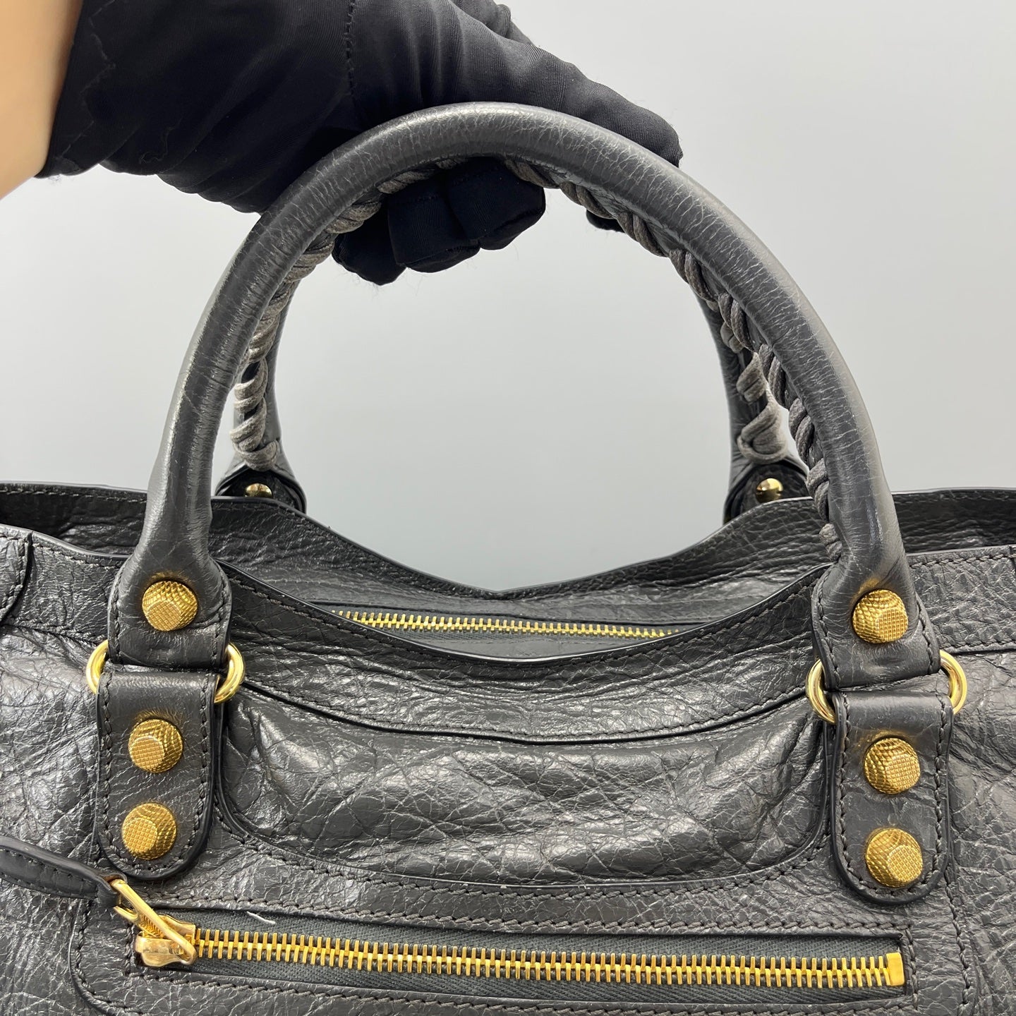 Balenciaga - City - Leather - Grey - (large)
