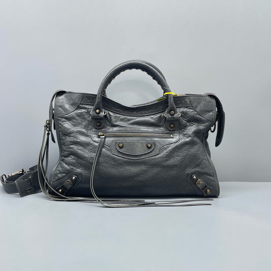 Balenciaga - City - Leather - Grey - (medium)