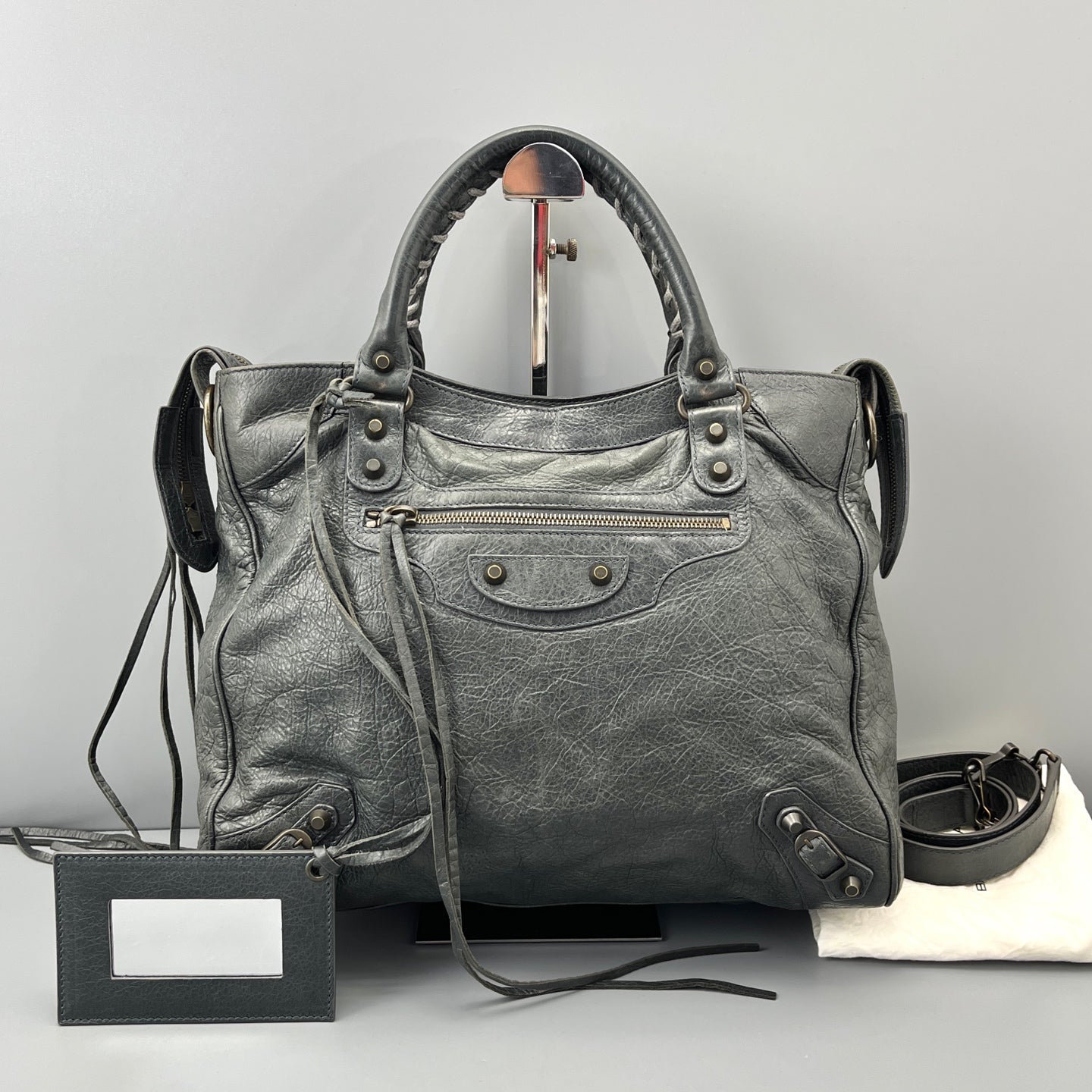 Balenciaga - City - Leather - Grey - (Medium)