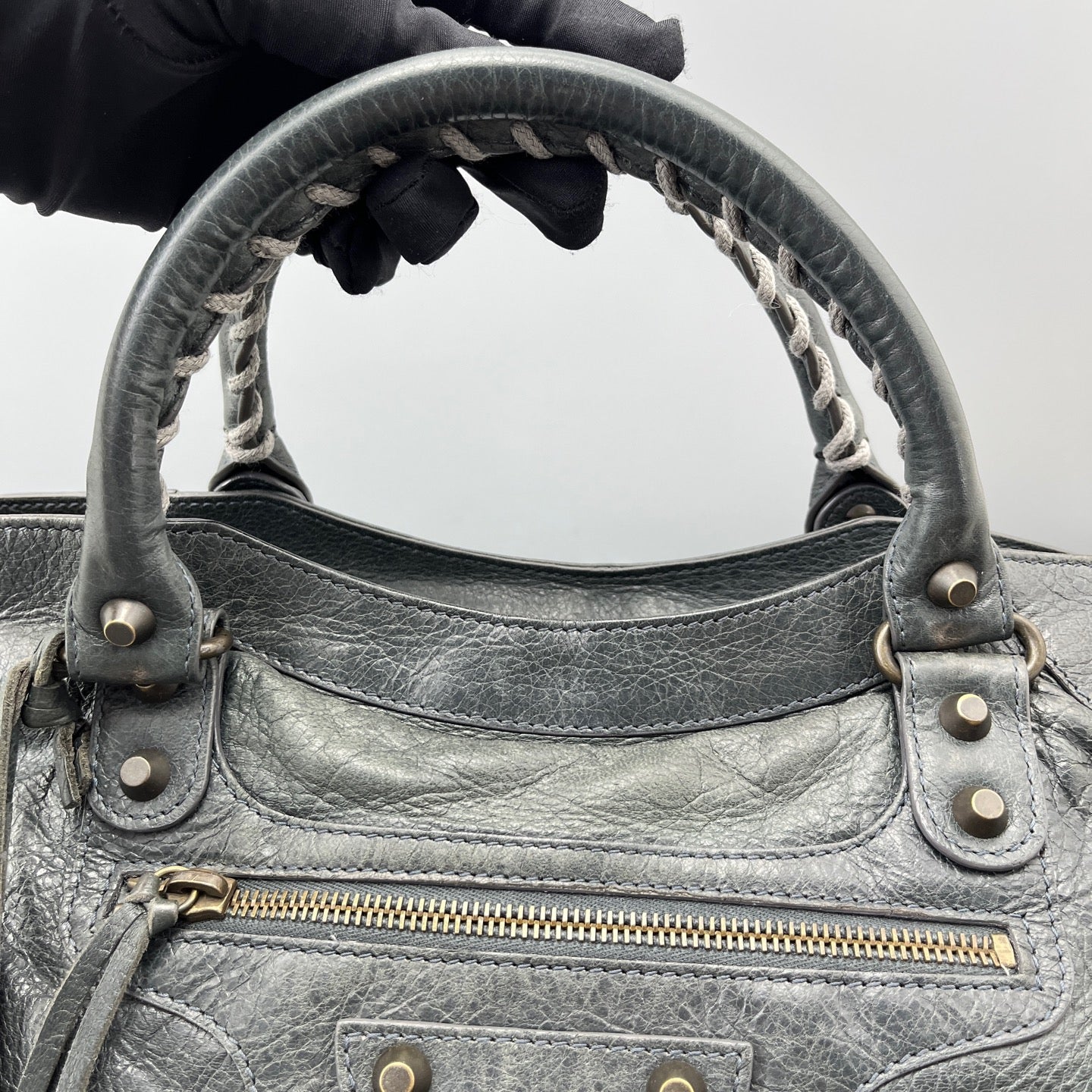 Balenciaga - City - Leather - Grey - (Medium)