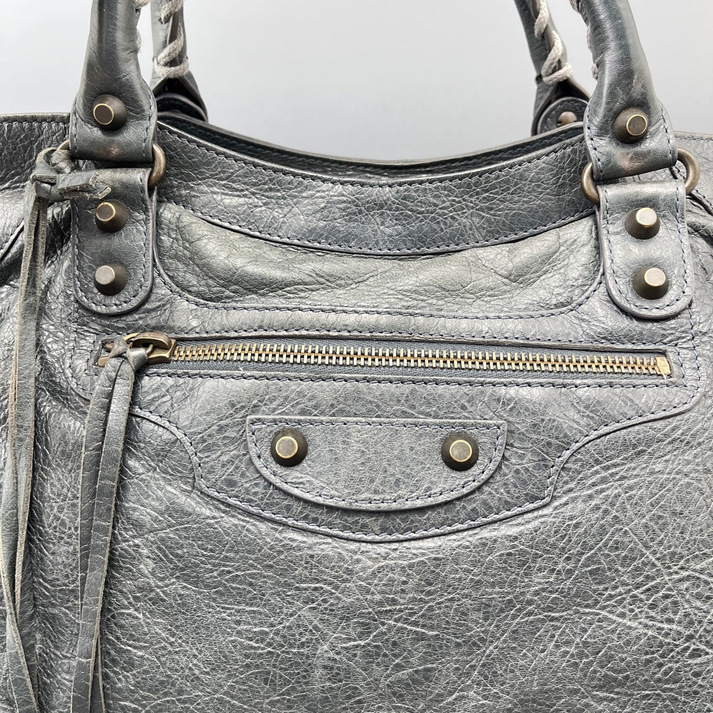 Balenciaga - City - Leather - Grey - (Medium)