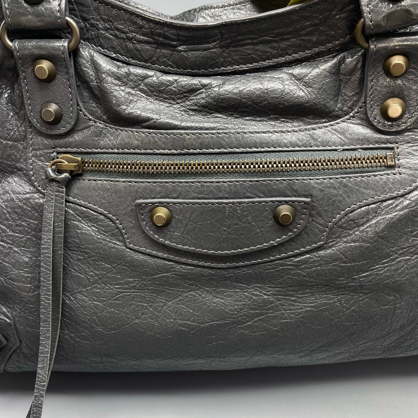 Balenciaga - City - Leather - Grey - (medium)