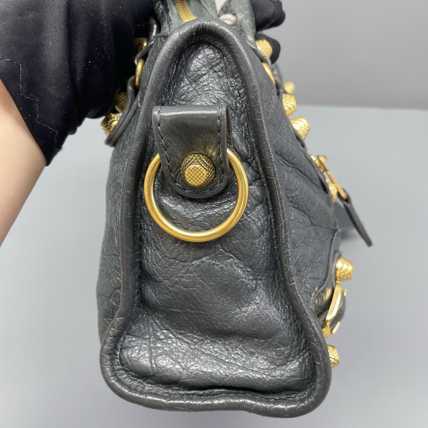 Balenciaga - City Mini Bag - Distressed lambskin leather - Grey - (mini)