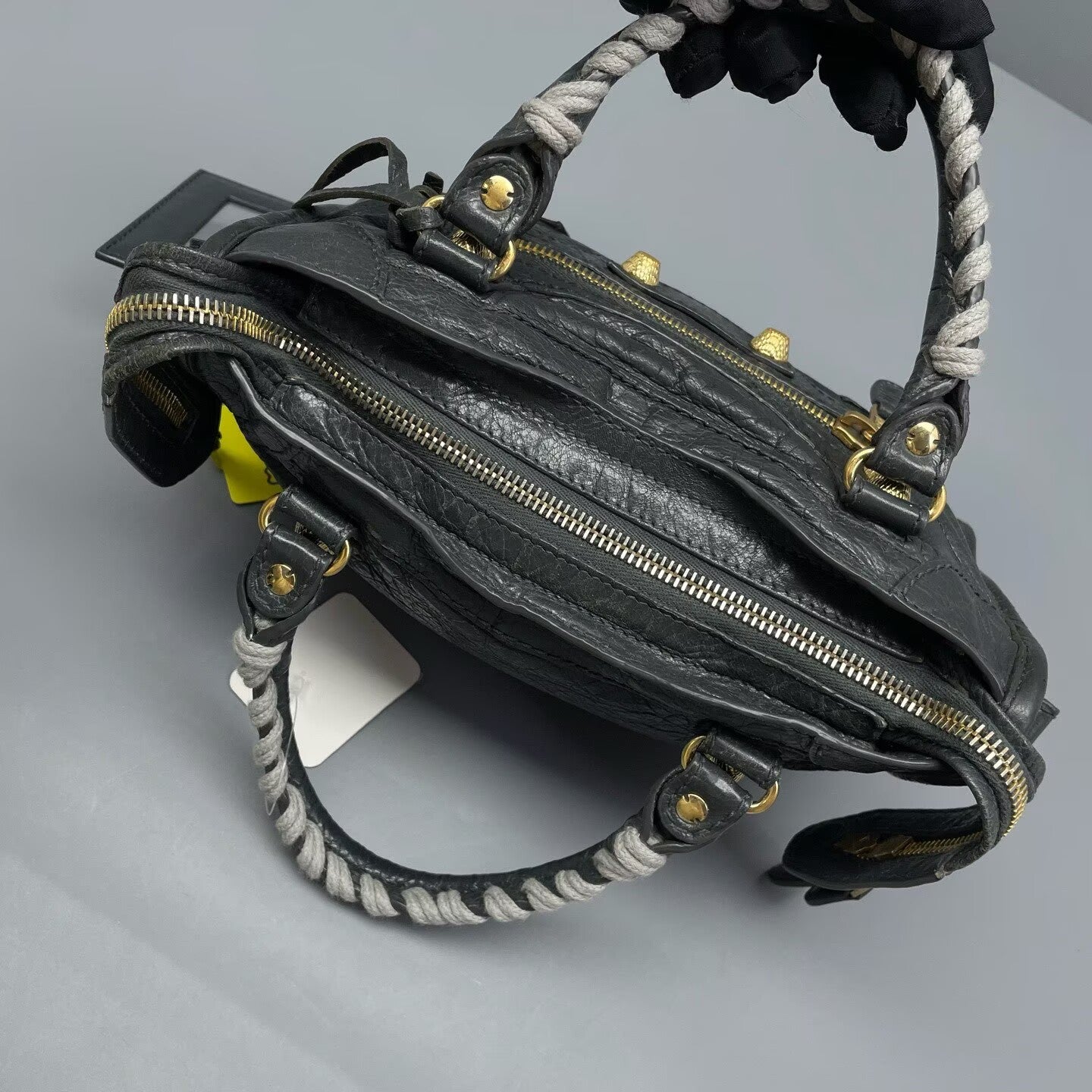 Balenciaga - City Mini Bag - Distressed lambskin leather - Grey - (mini)