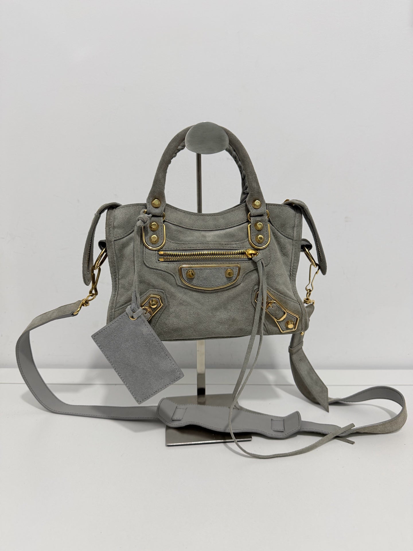 Balenciaga - City - Suede - Grey - (mini)