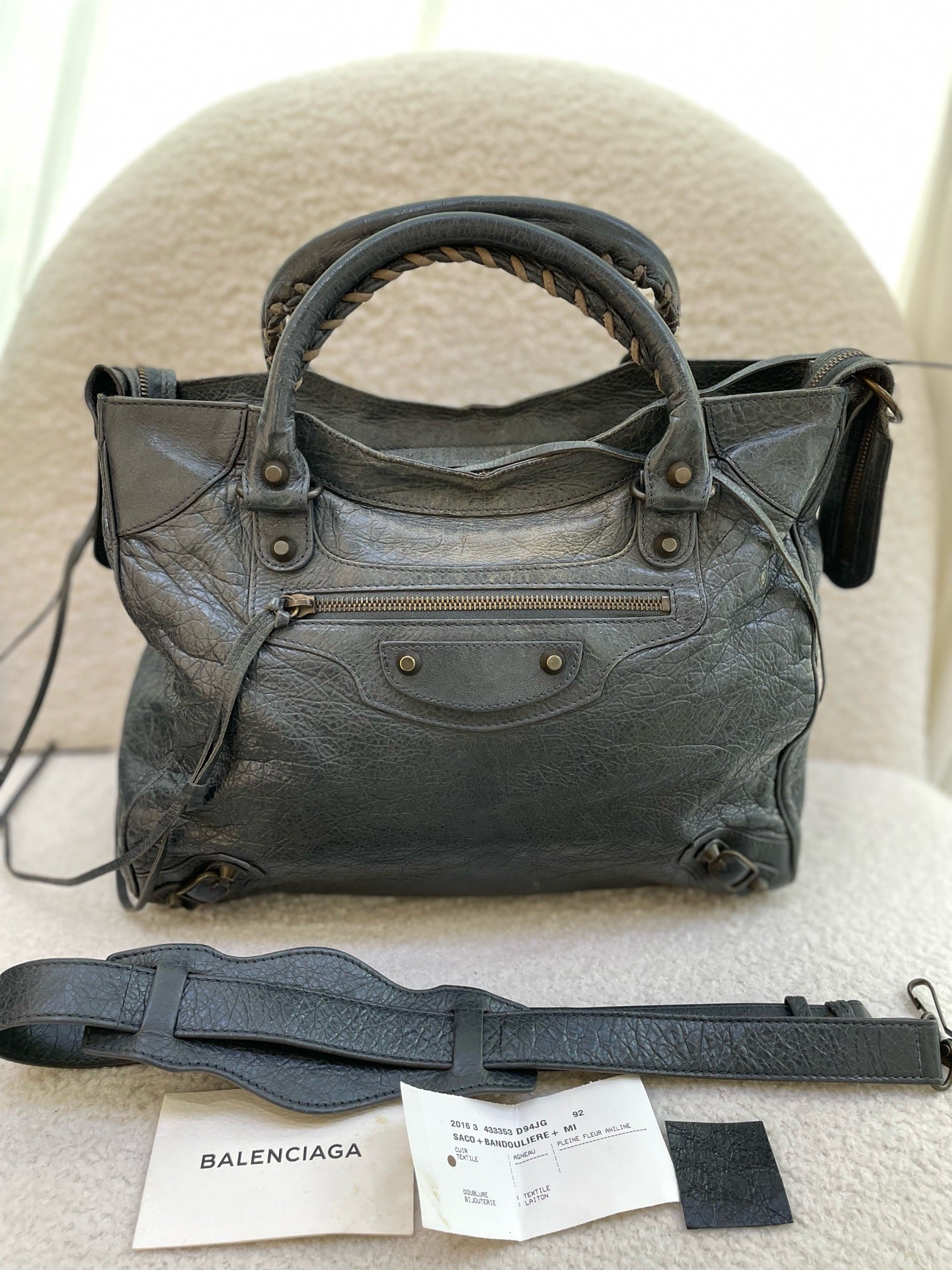 Balenciaga - Classic City - Leather - Grey - (medium)