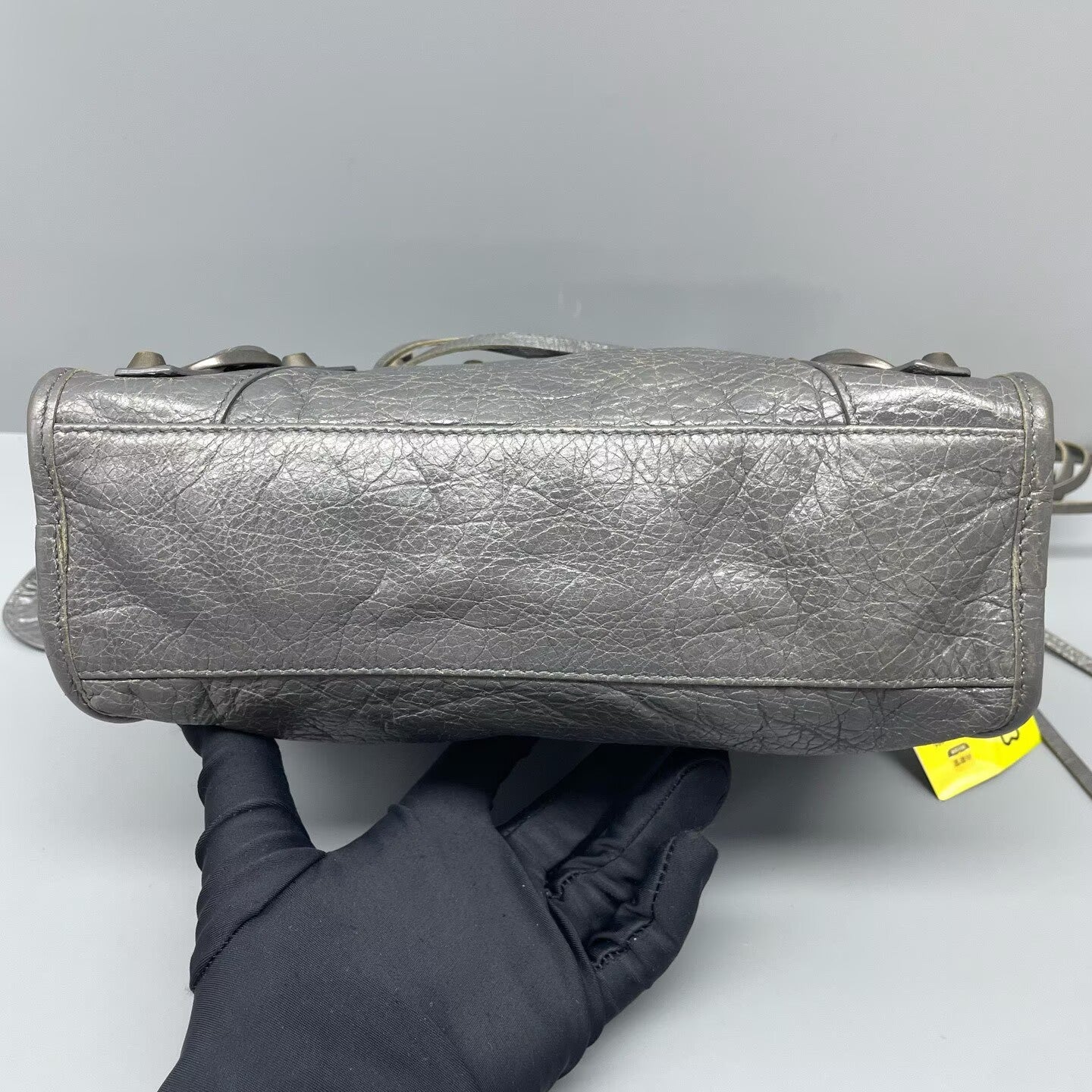 Balenciaga - Classic City Mini - Distressed lambskin leather - Grey - (mini)