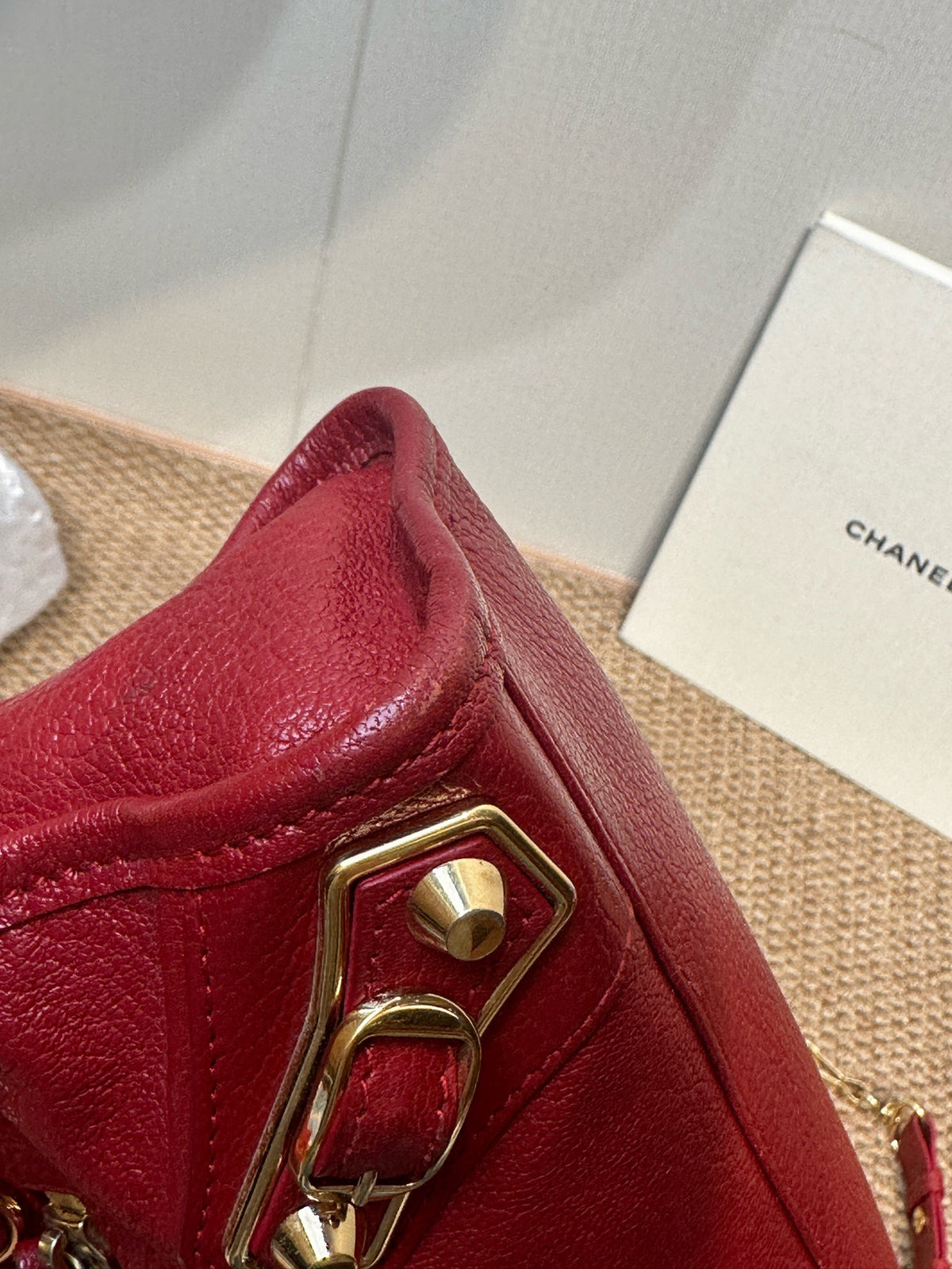 Balenciaga - Classic Motorcycle - Leather - Red