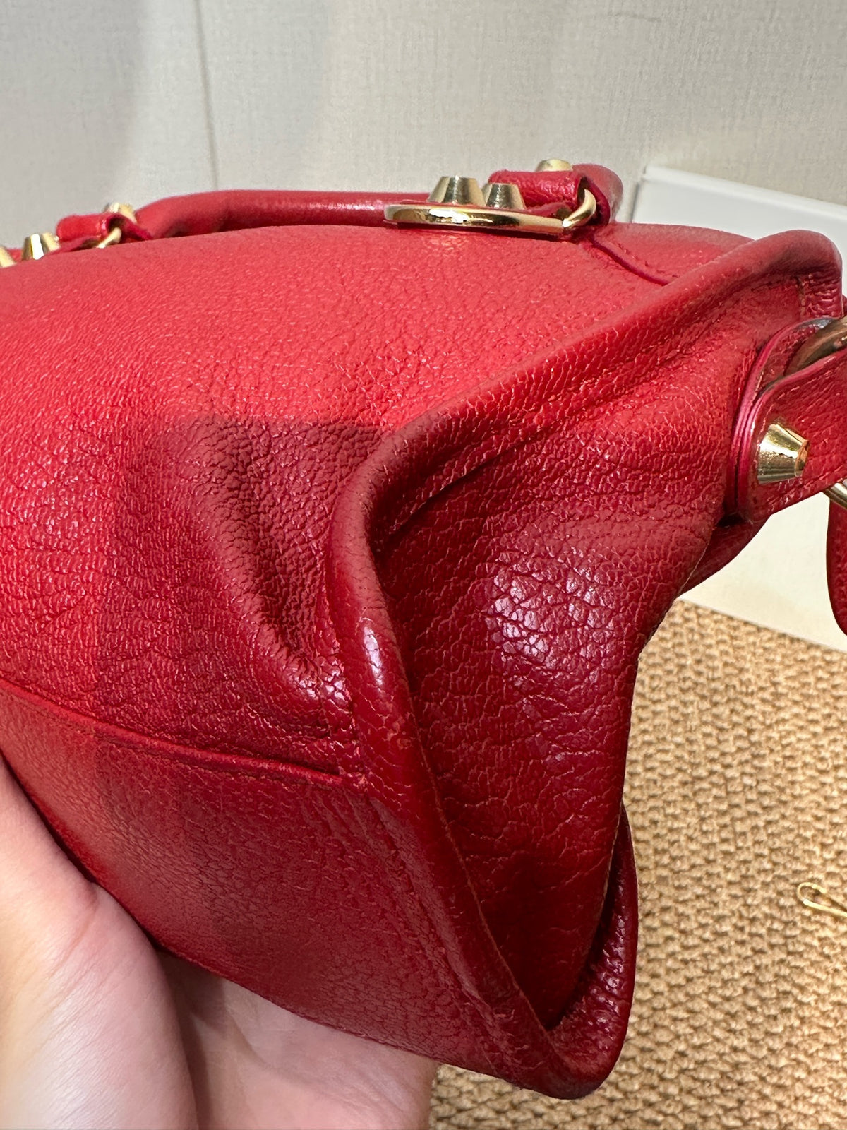 Balenciaga - Classic Motorcycle - Leather - Red