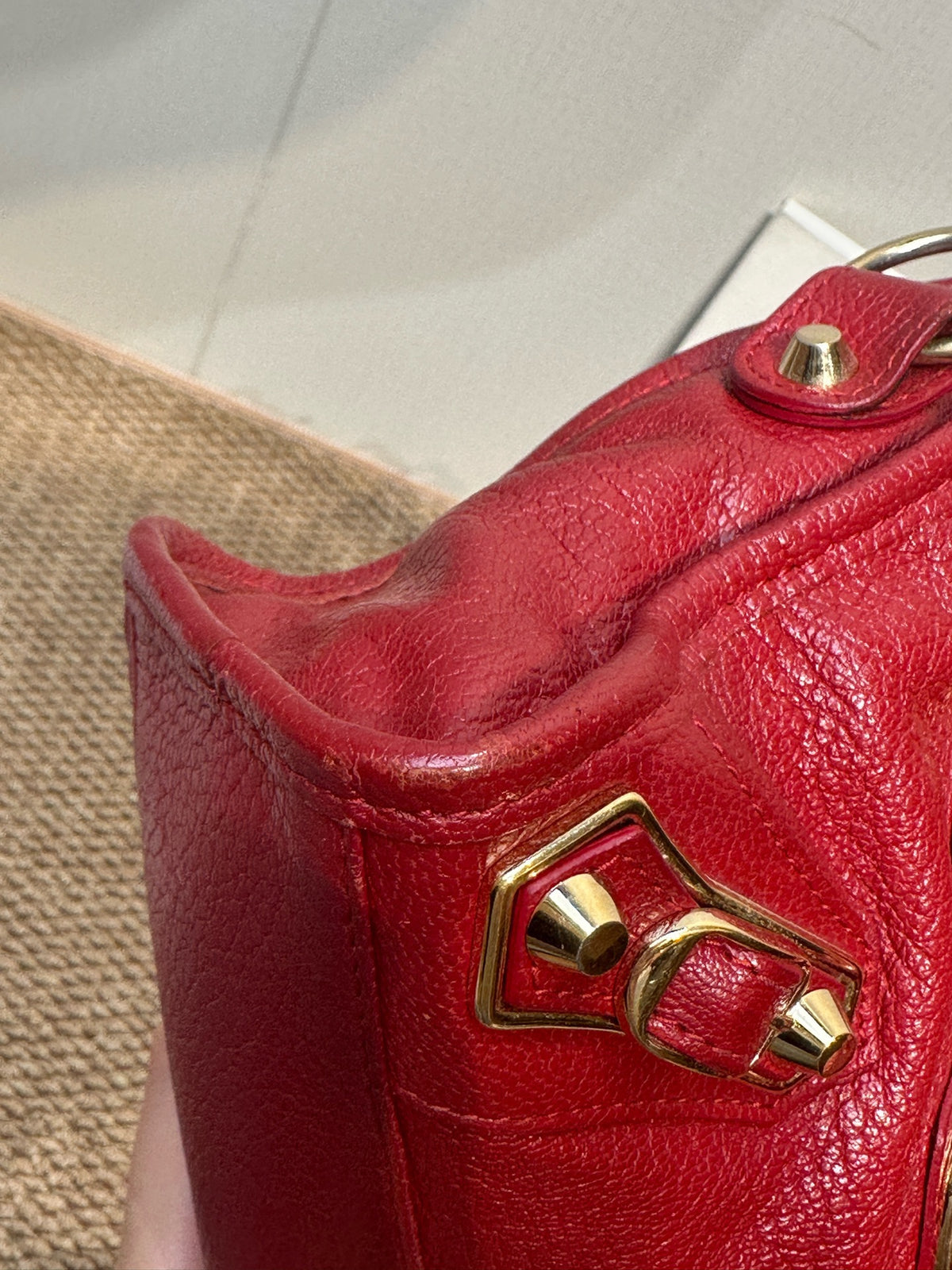 Balenciaga - Classic Motorcycle - Leather - Red