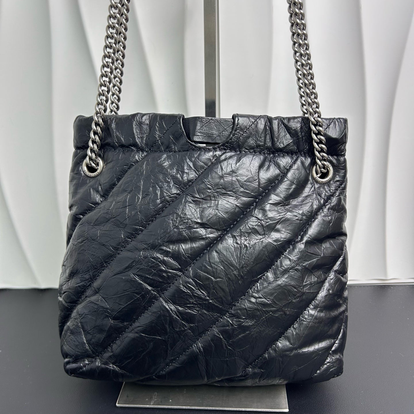 Balenciaga - Crush Drawstring Bag - Leather - Black - (Mini)