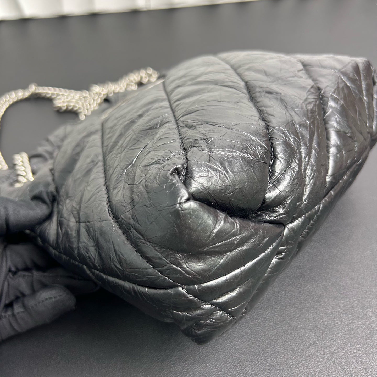 Balenciaga - Crush Drawstring Bag - Leather - Black - (Mini)