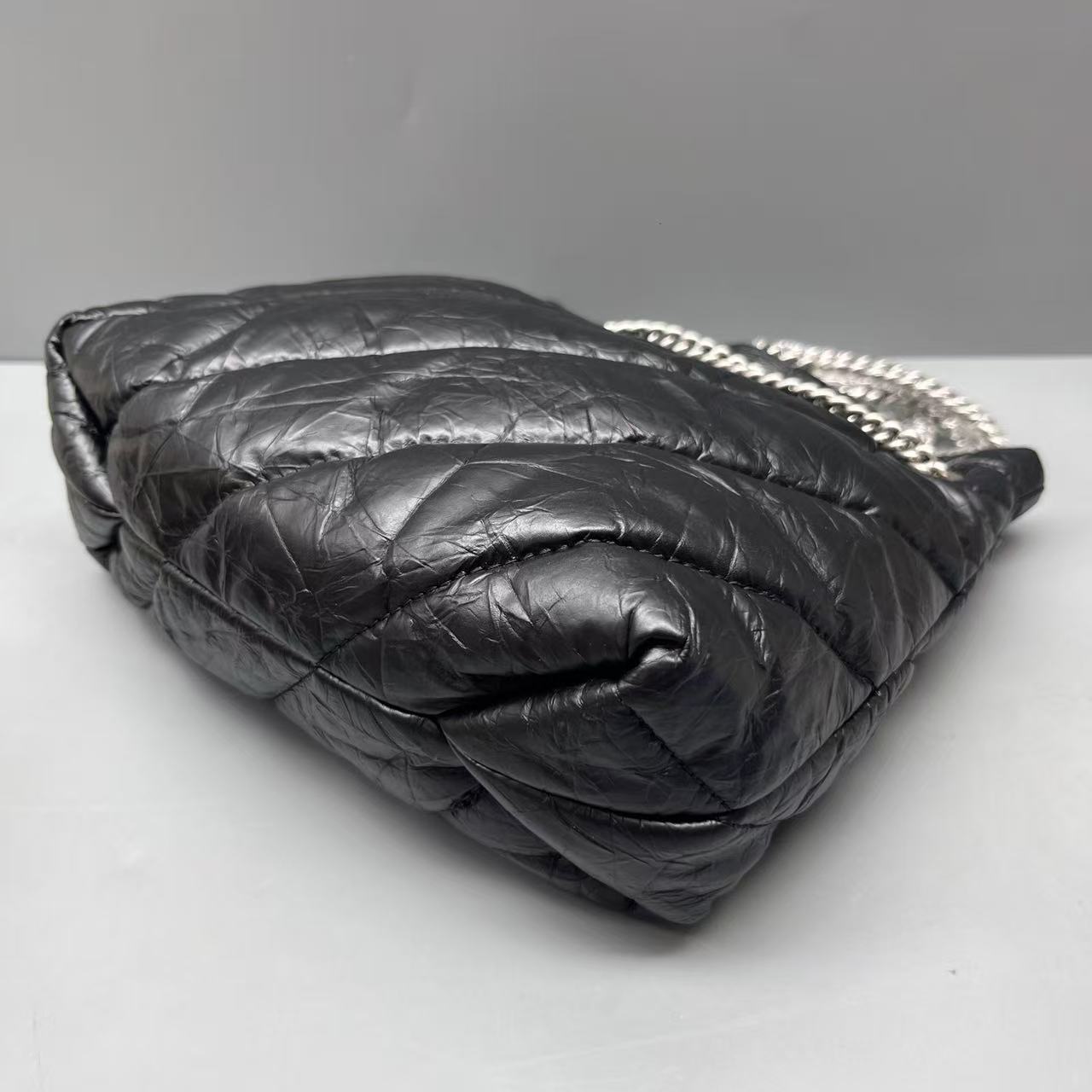Balenciaga - Crush Drawstring Bucket Bag - Crinkled Lambskin Leather - Black - (mini)